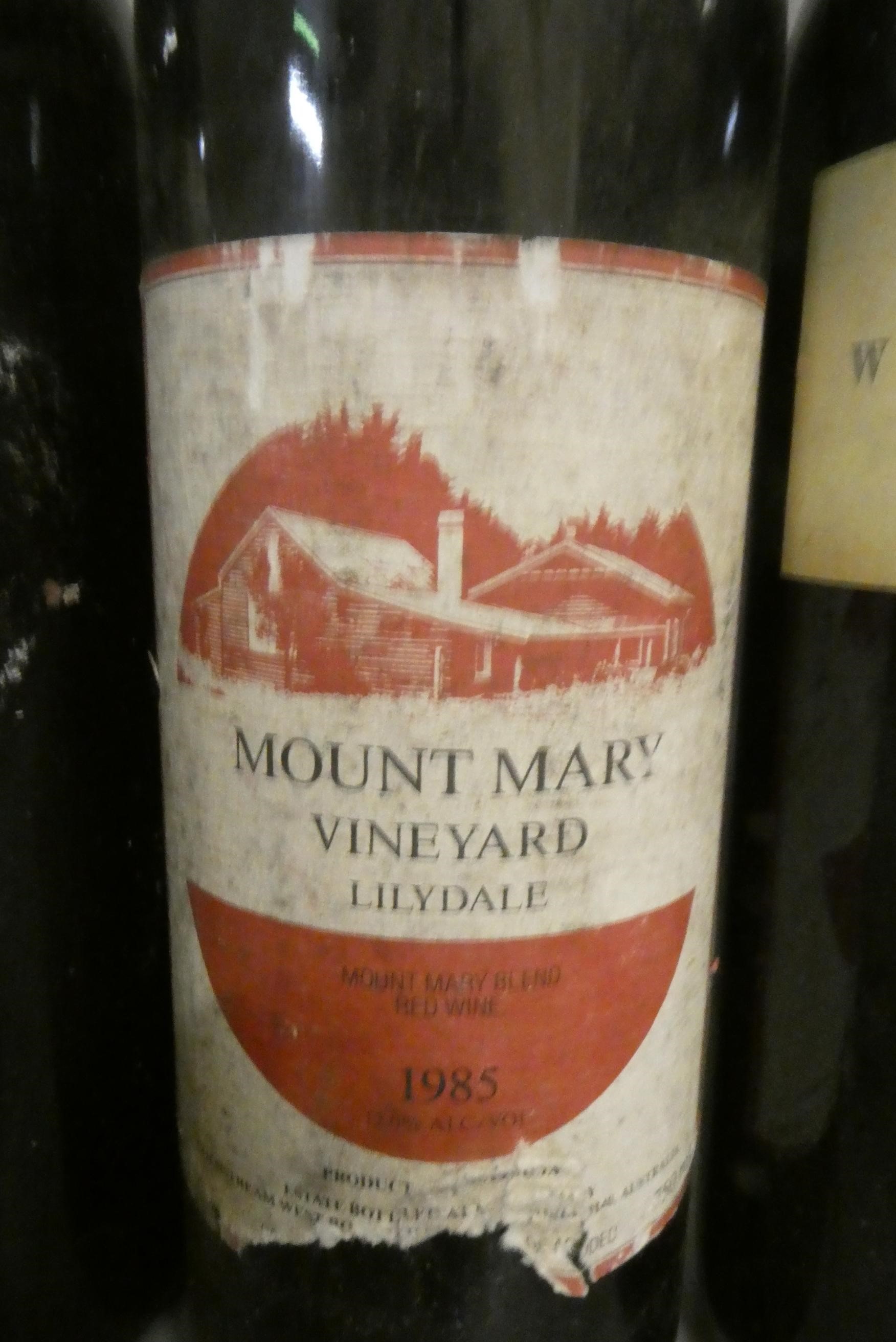 Seven bottles of Australian red wine Image