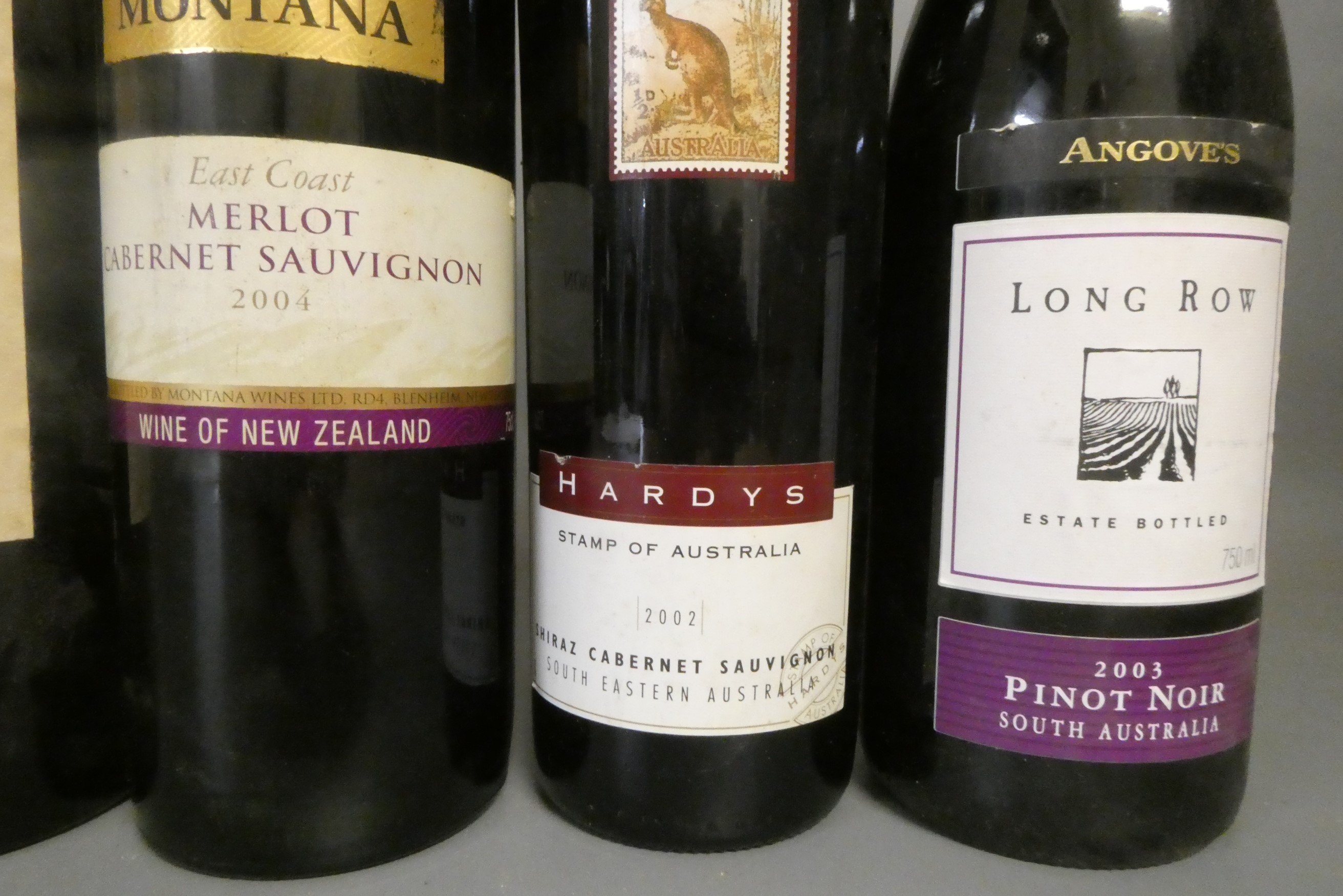 Nine bottles of New World & European wine Image