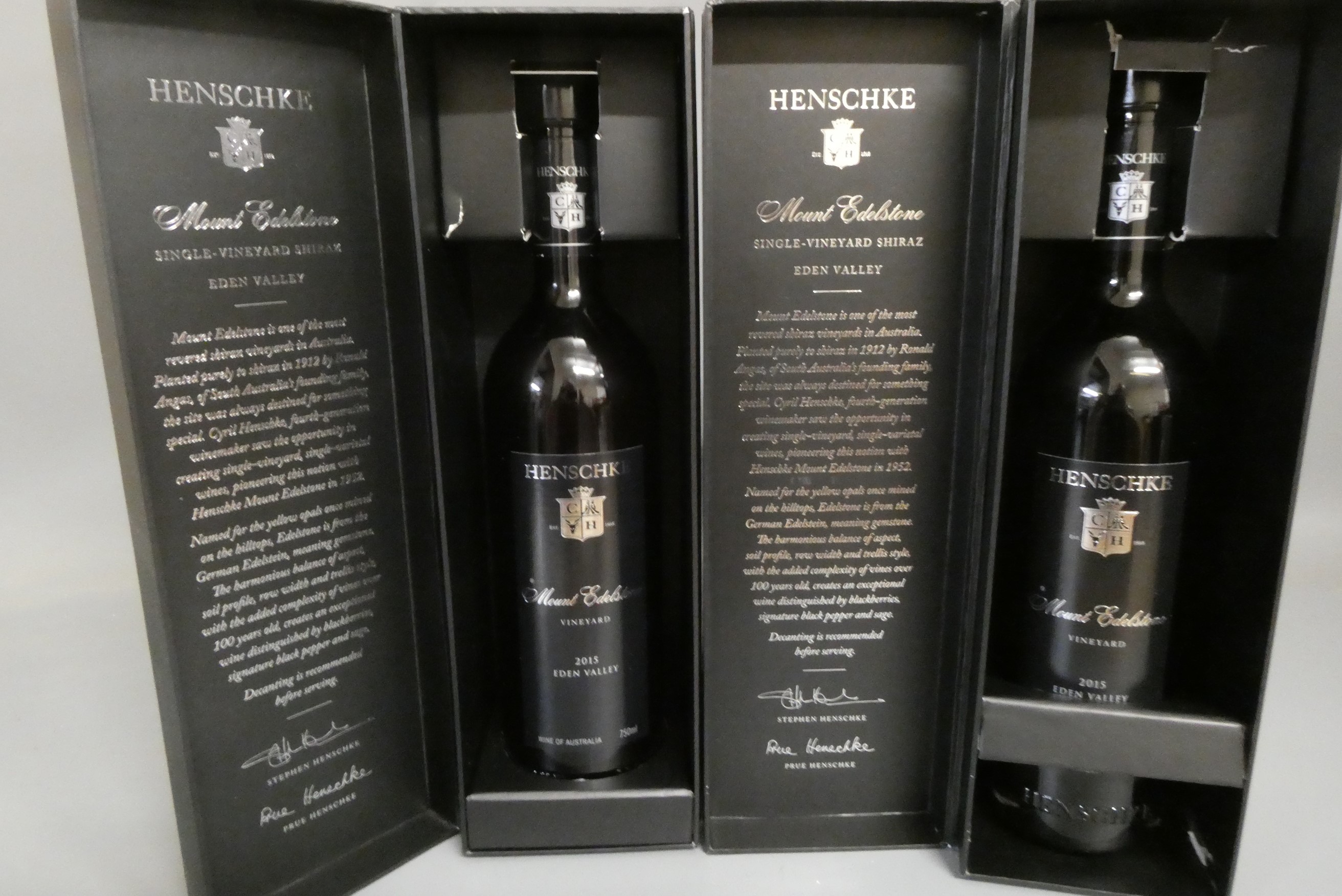 Two bottles Mount Edelstone, 2015, Henschke, boxed (Est. plus 24% premium inc. VAT) Image
