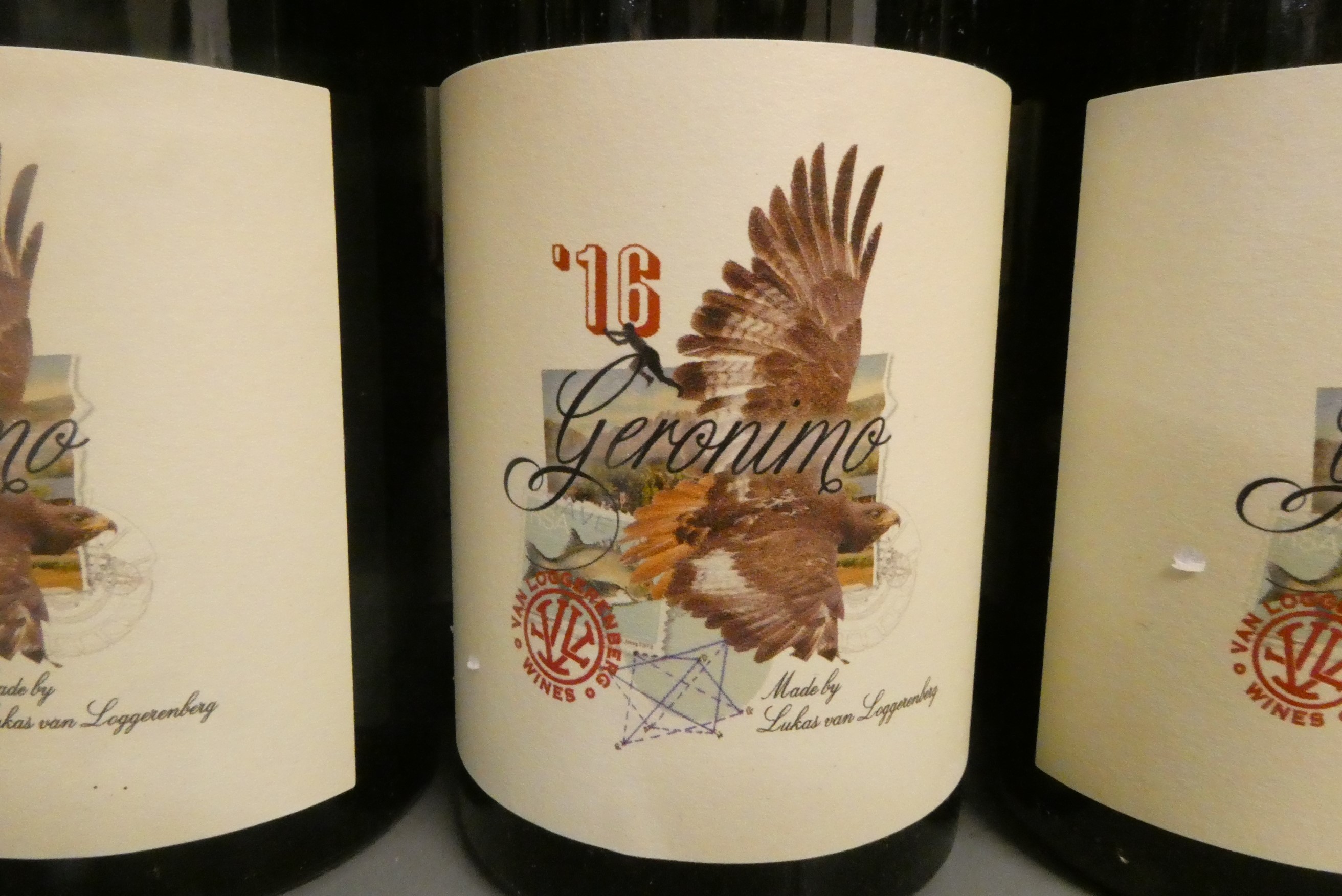 Seven bottles Geronimo, cinsaut, comprising four 2019 & three 2016 (Est. plus 24% premium inc. VAT) Image