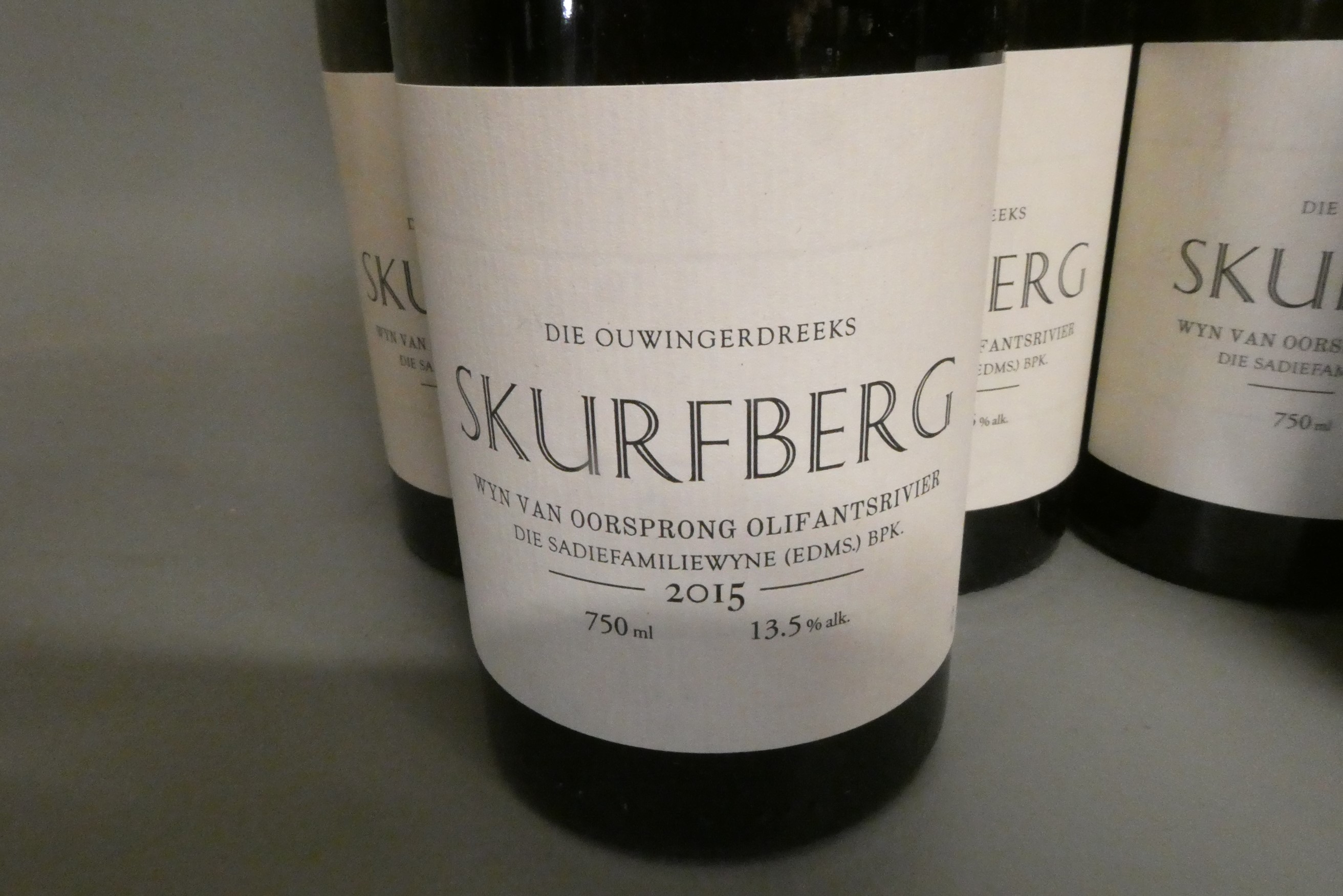Six bottles Skurfberg, 2015, Ouwingerdreeks, Sadie family (Est. plus 24% premium inc. VAT) Image