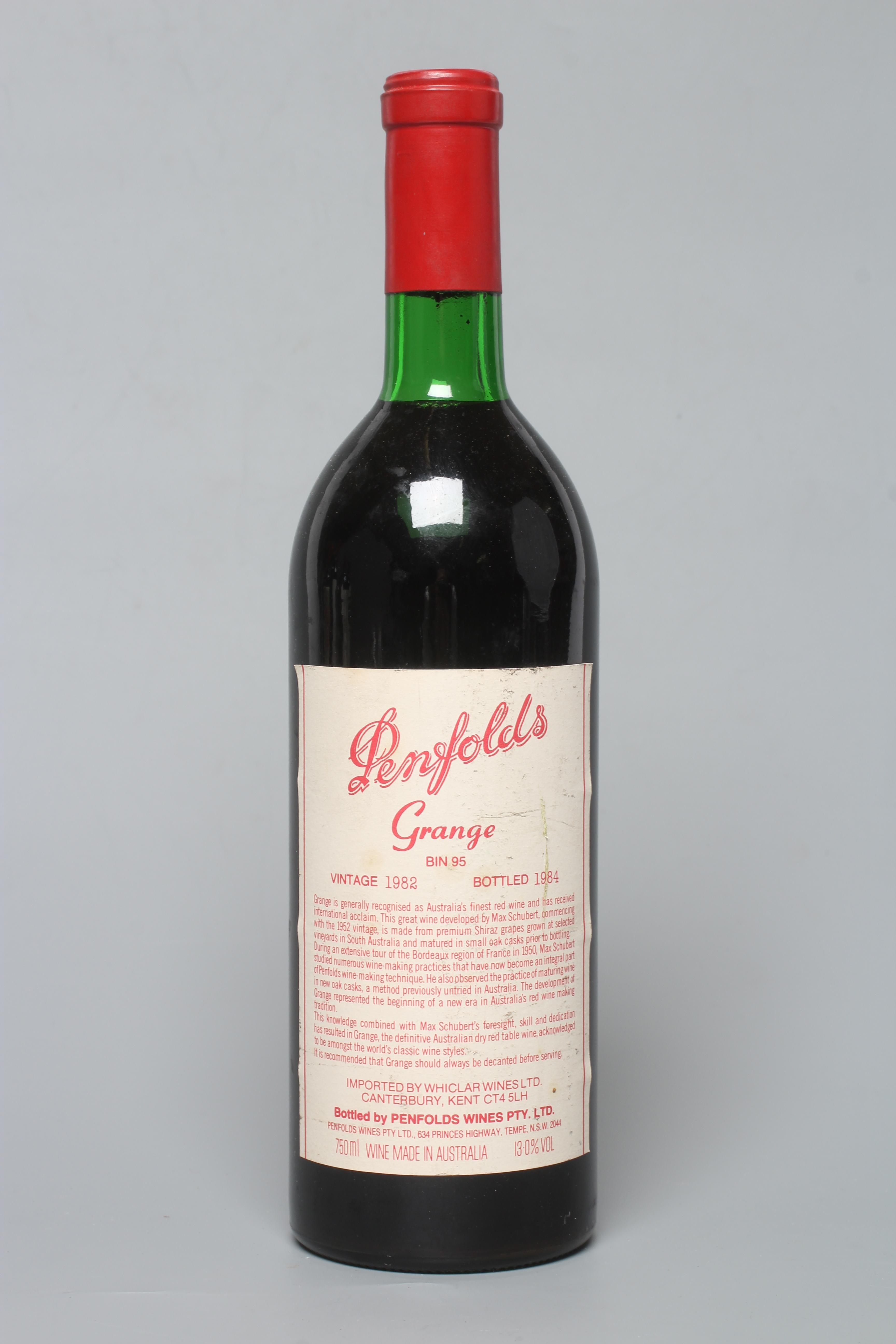 One bottle Penfolds Grange Bin 95, 1982 vintage, bottled 1984 (Est. plus 24% premium inc. VAT) Image