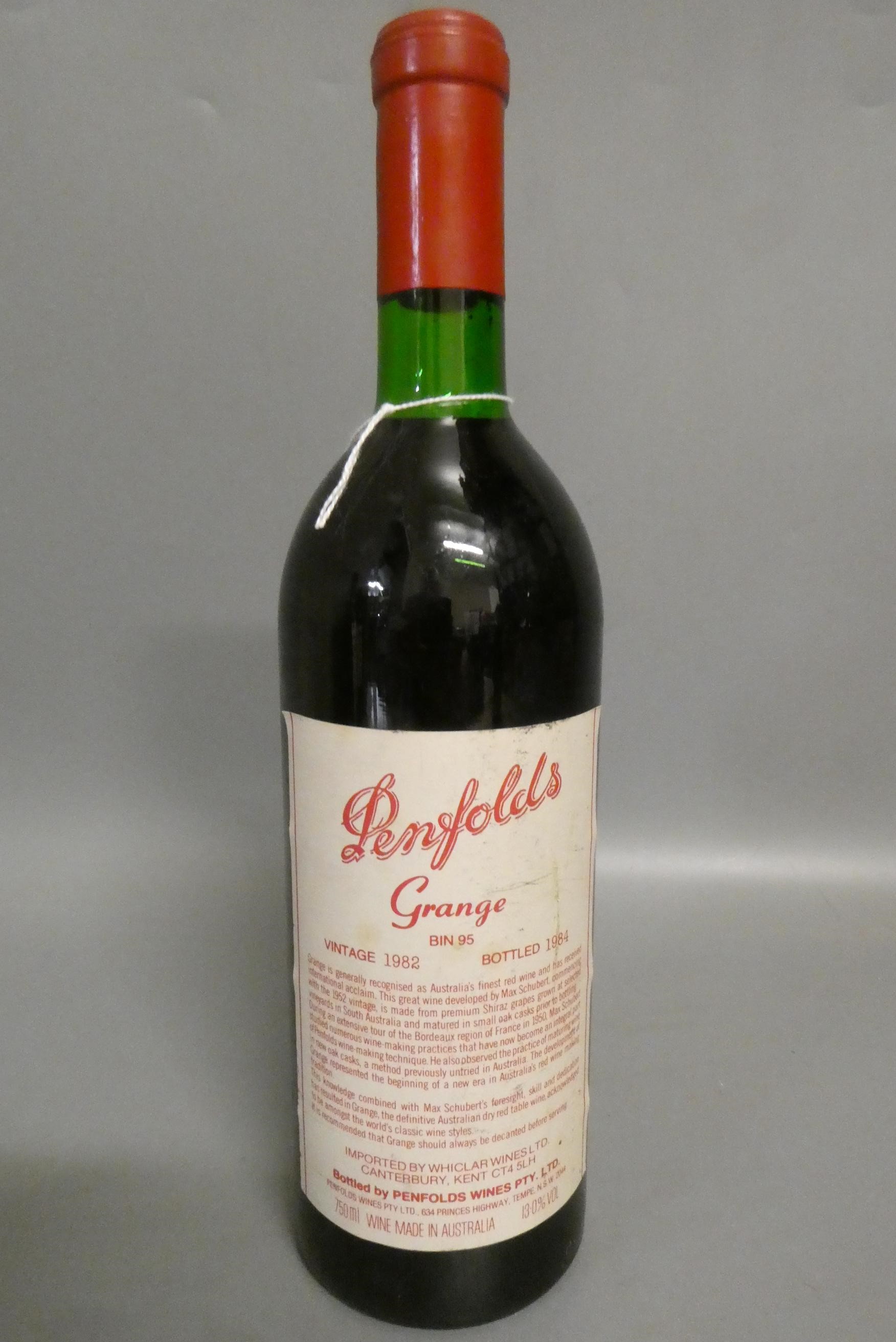 One bottle Penfolds Grange Bin 95, 1982 vintage, bottled 1984 (Est. plus 24% premium inc. VAT) Image