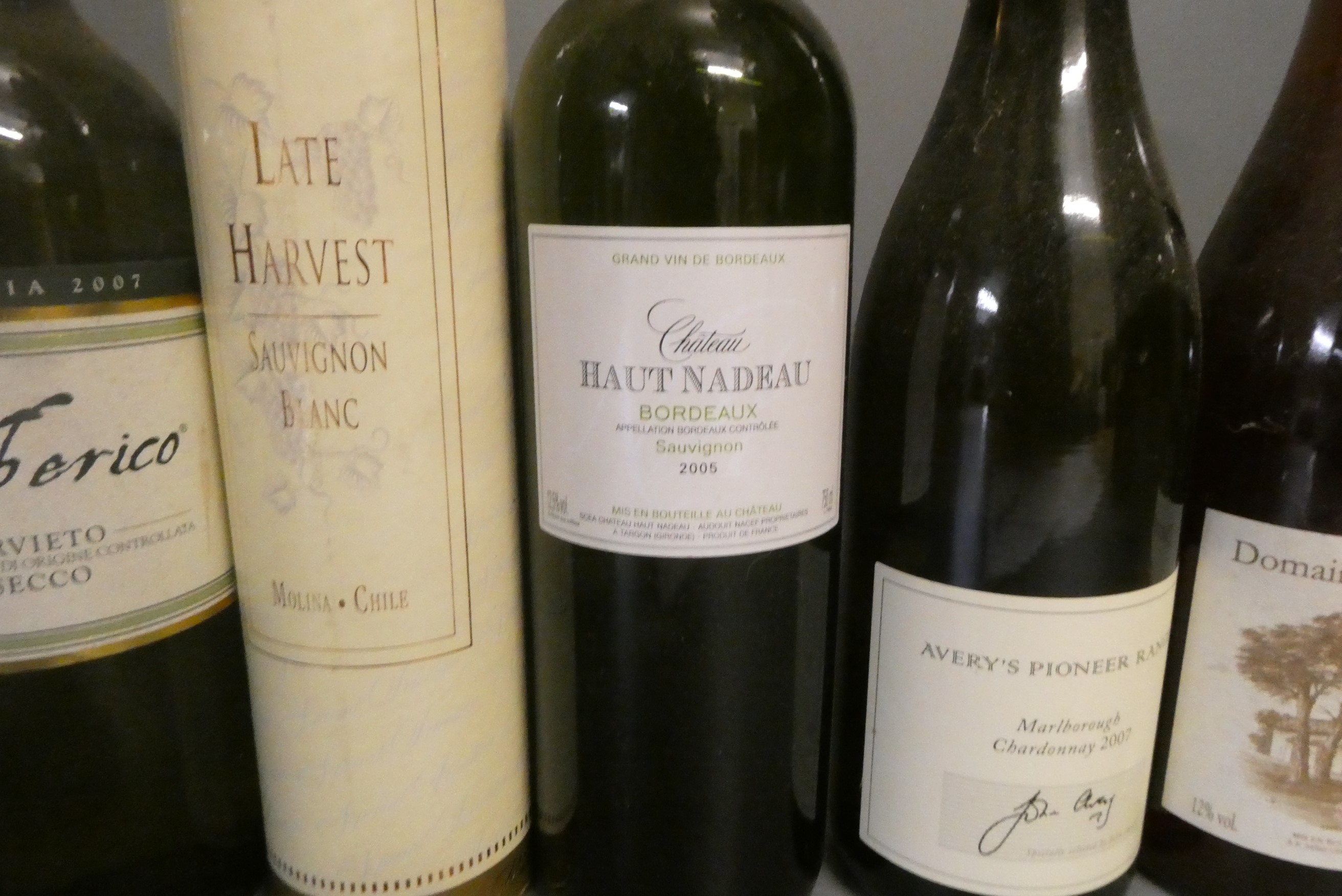 Six and two half bottles of mixed wine Image