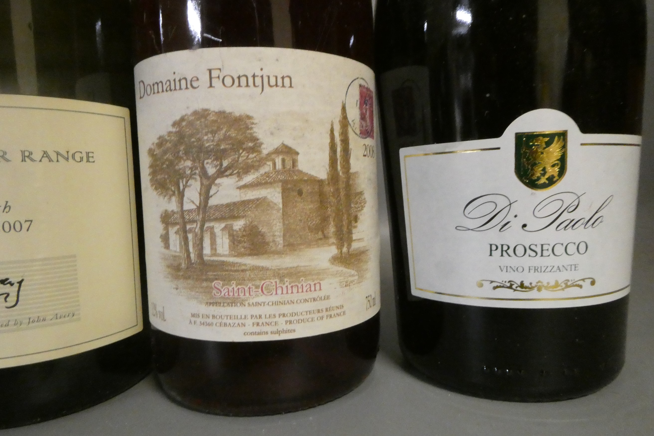 Six and two half bottles of mixed wine Image