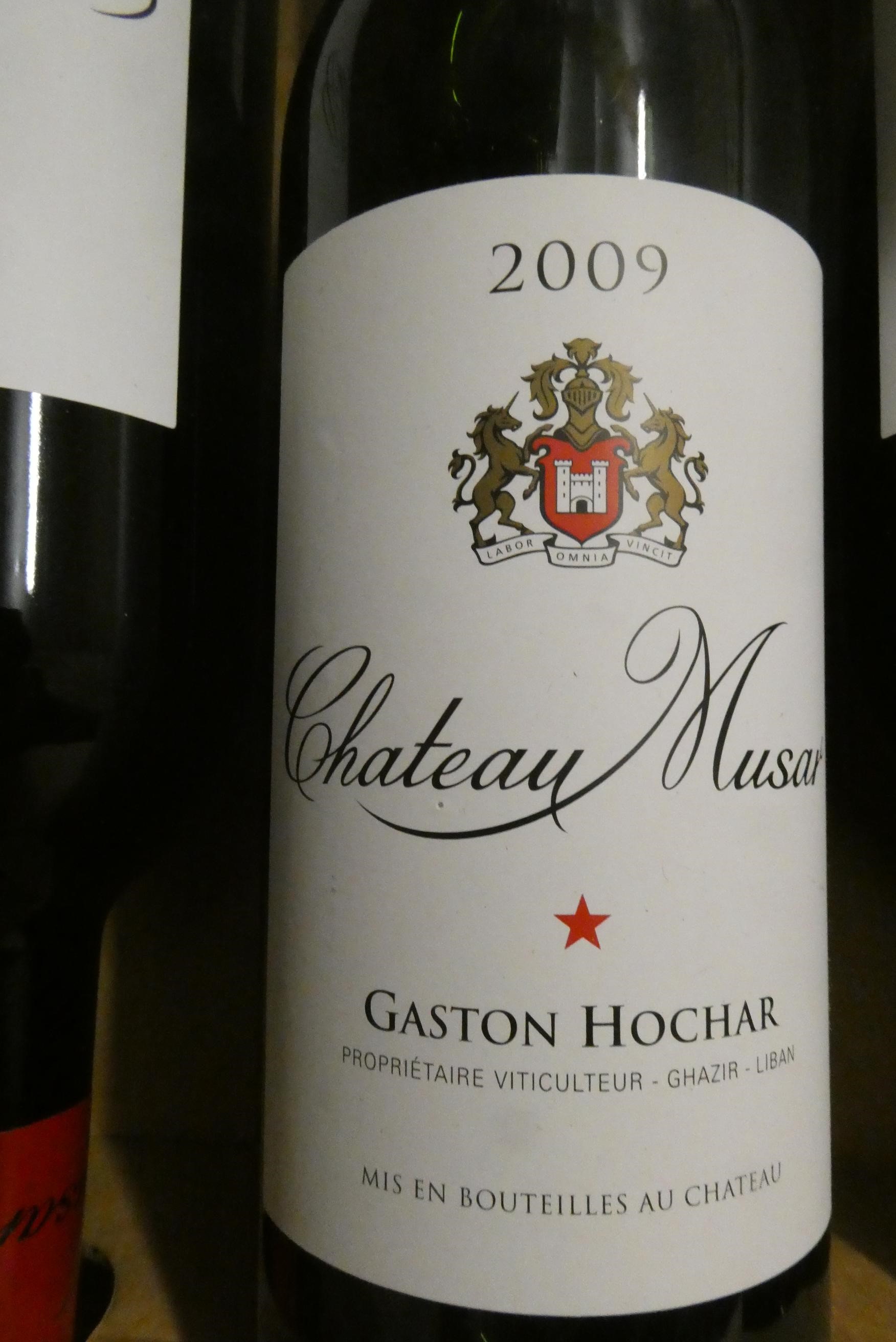 Six bottles Chateau Musar, 2009, Gaston Hochar, OC (Est. plus 24% premium inc. VAT) Image