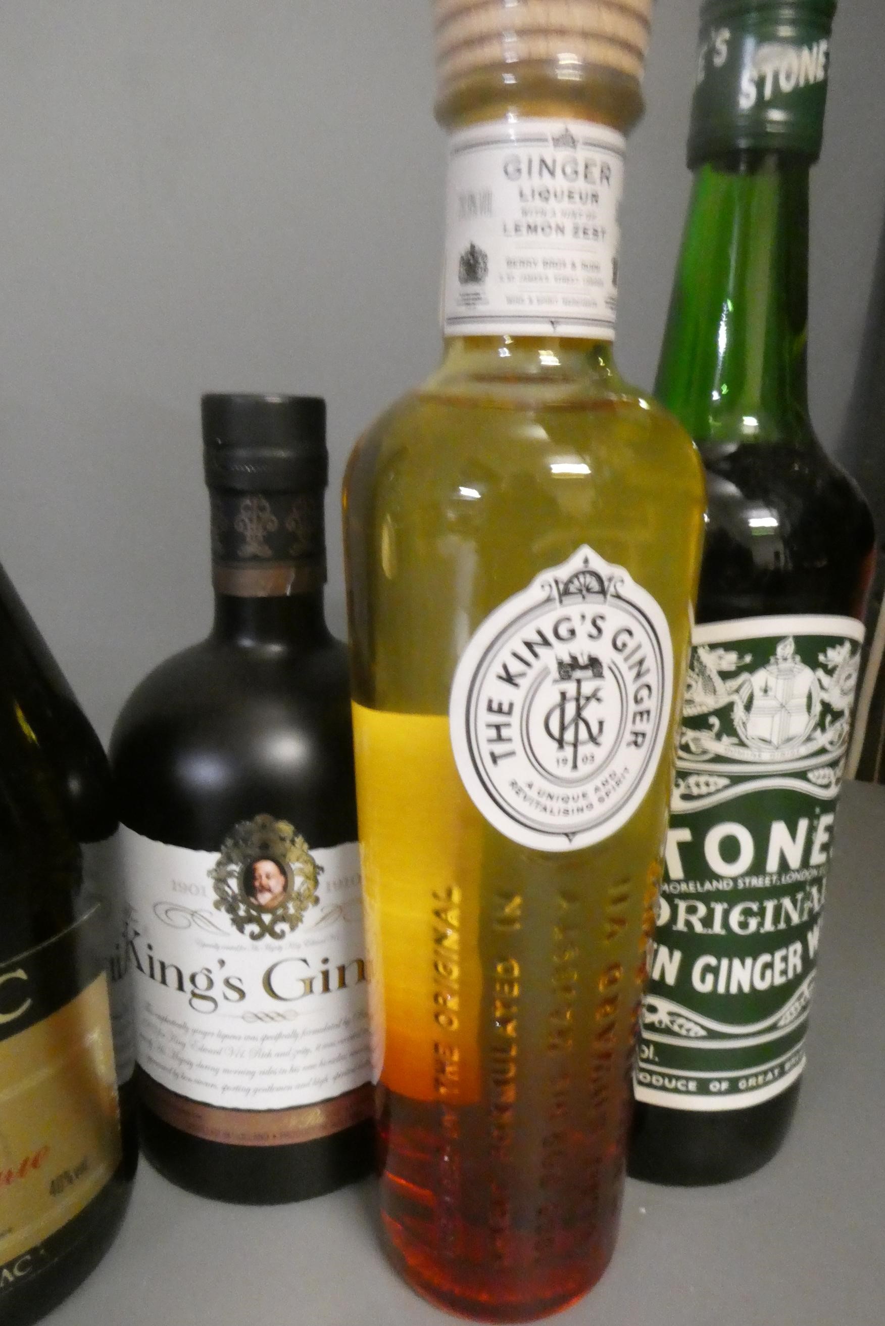 Twelve bottles of mixed liqueur and spirits Image