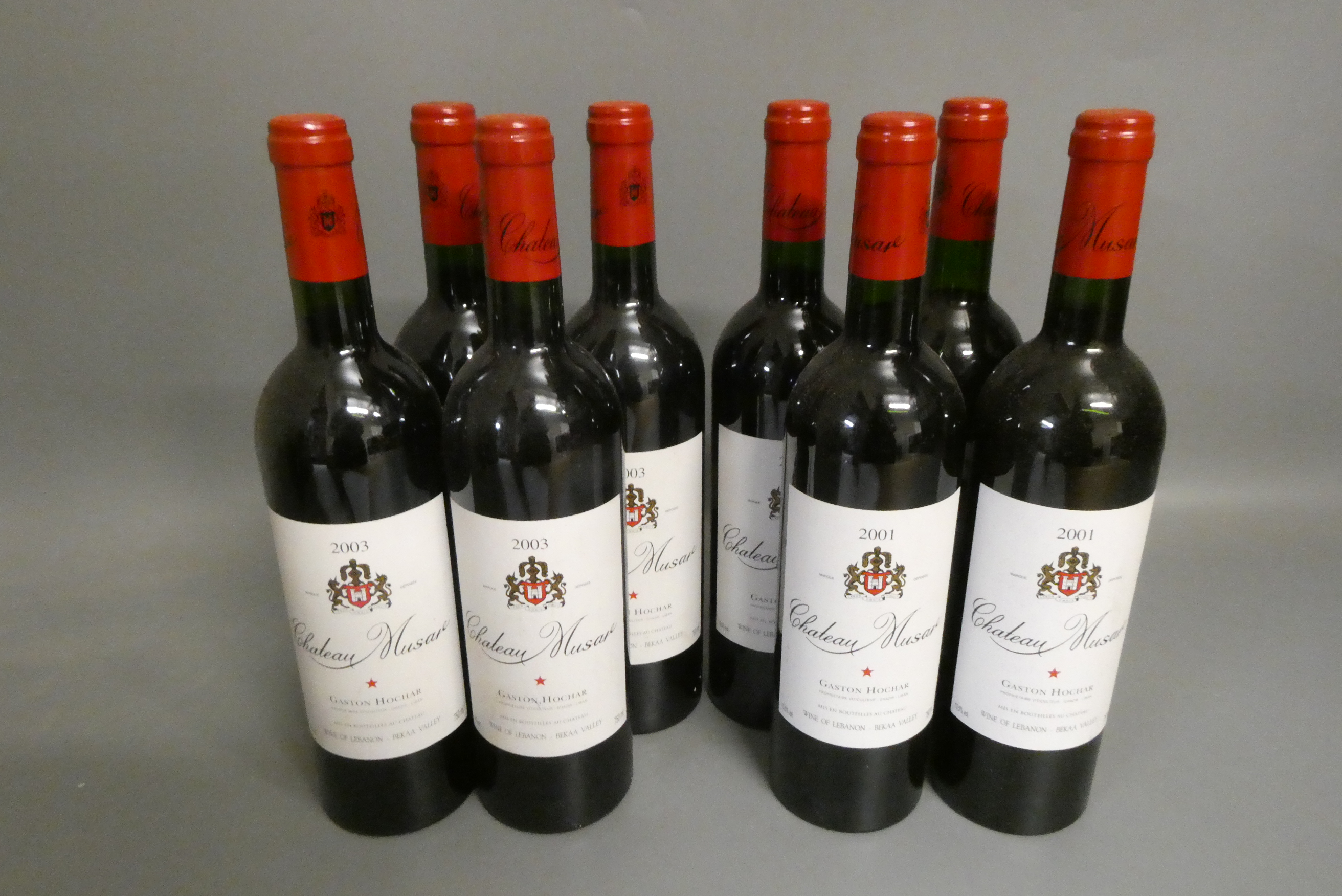 Eight bottles Chateau Musar, comprising four 2001 and four 2003, Gaston Hochar (Est. plus 24% Image