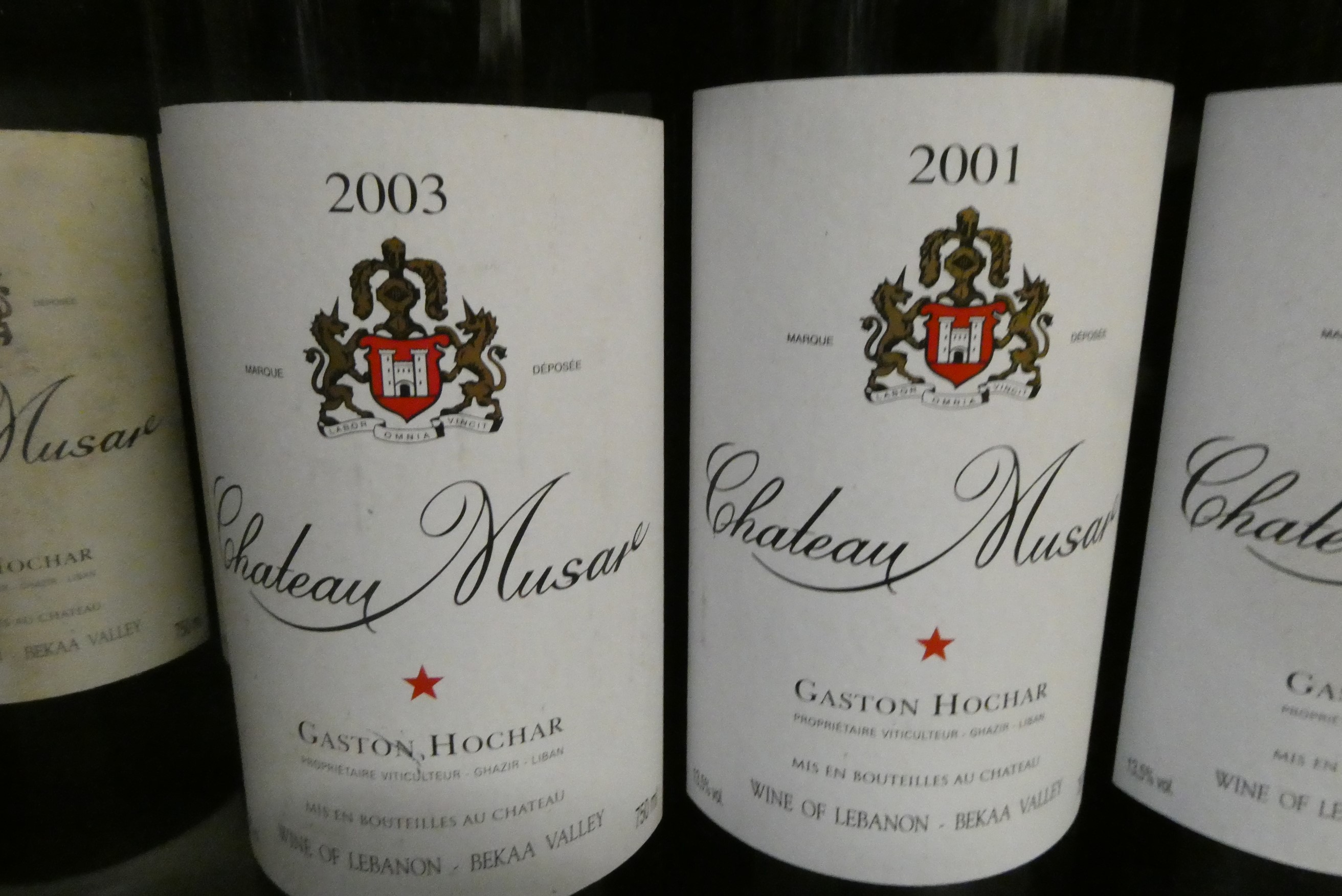 Eight bottles Chateau Musar, comprising four 2001 and four 2003, Gaston Hochar (Est. plus 24% Image