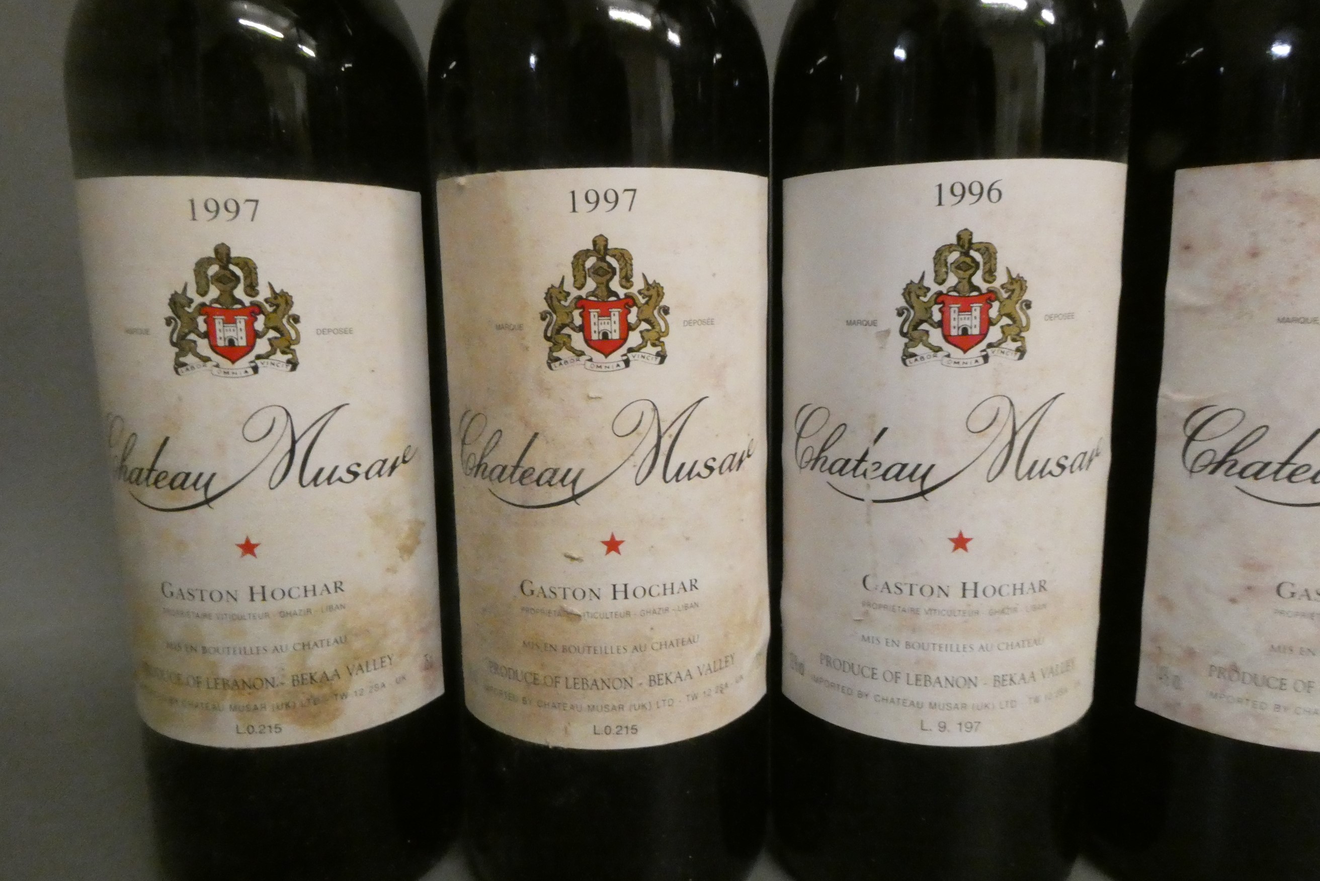 Six bottles Chateau Musar, comprising two 1997, one 1996, one 1995 and two 1994, Gaston Hochar (Est. Image
