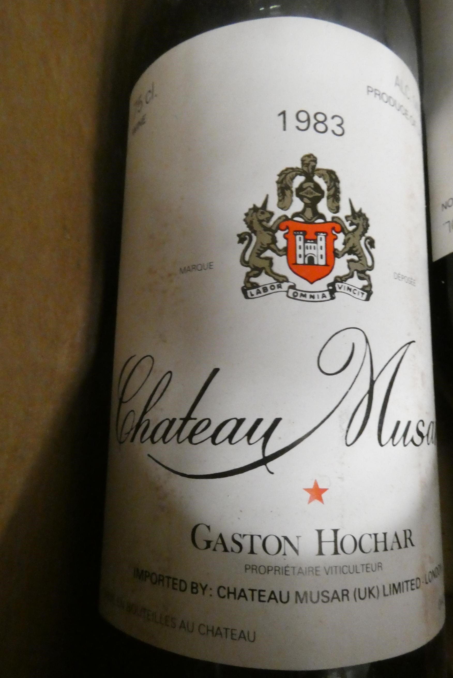 Six bottles Chateau Musar, comprising four 1985 and two 1983, Gaston Hochar (Est. plus 24% premium Image