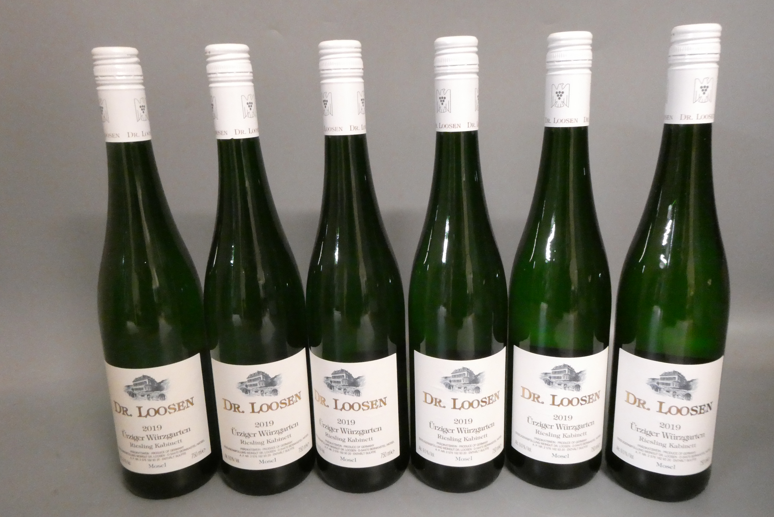 Six bottles Dr. Loosen, 2019, Urziger Wurzgarten, riesling kabinett, OC (Est. plus 24% premium inc. Image