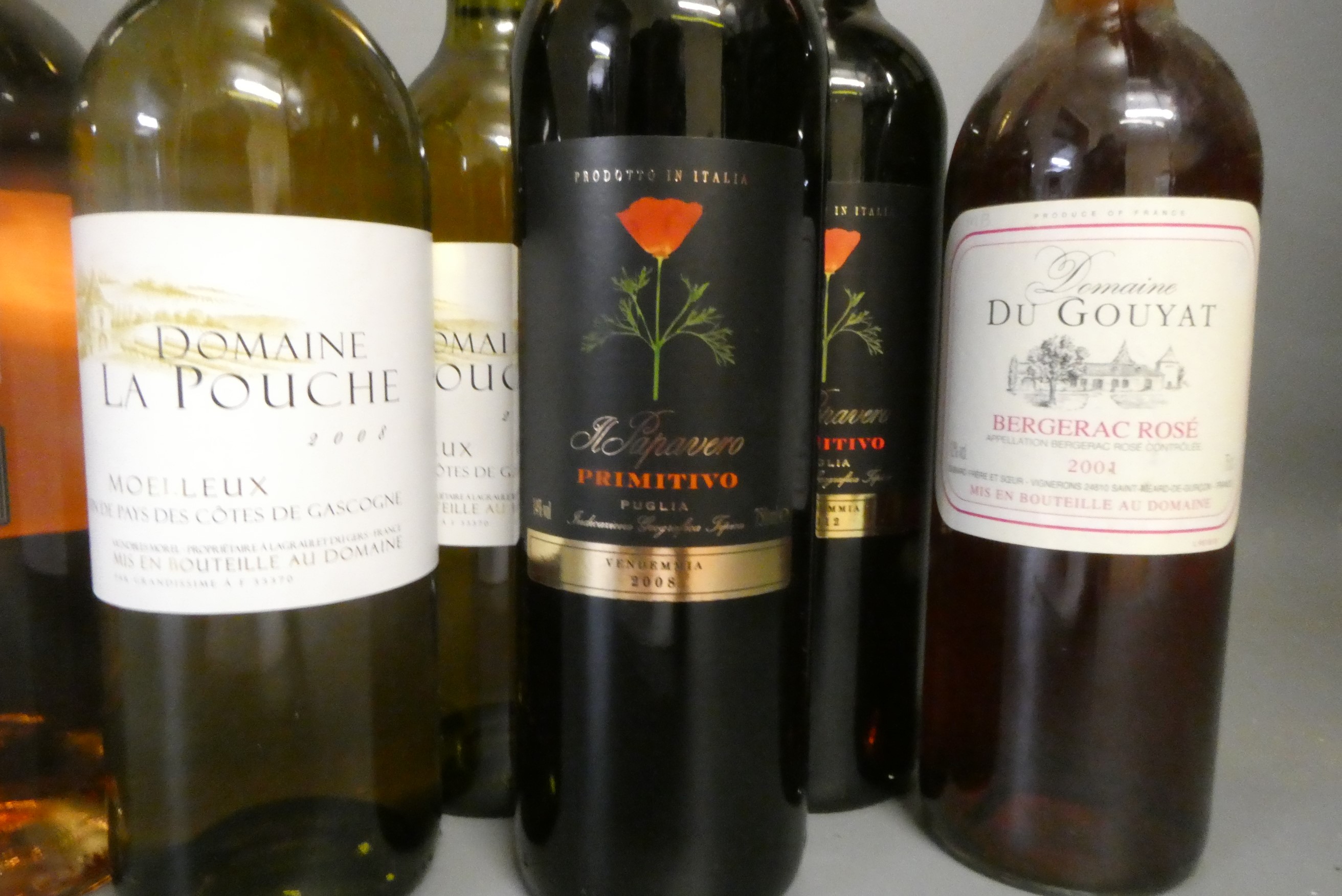 Twelve bottles of French & Italian wine Image