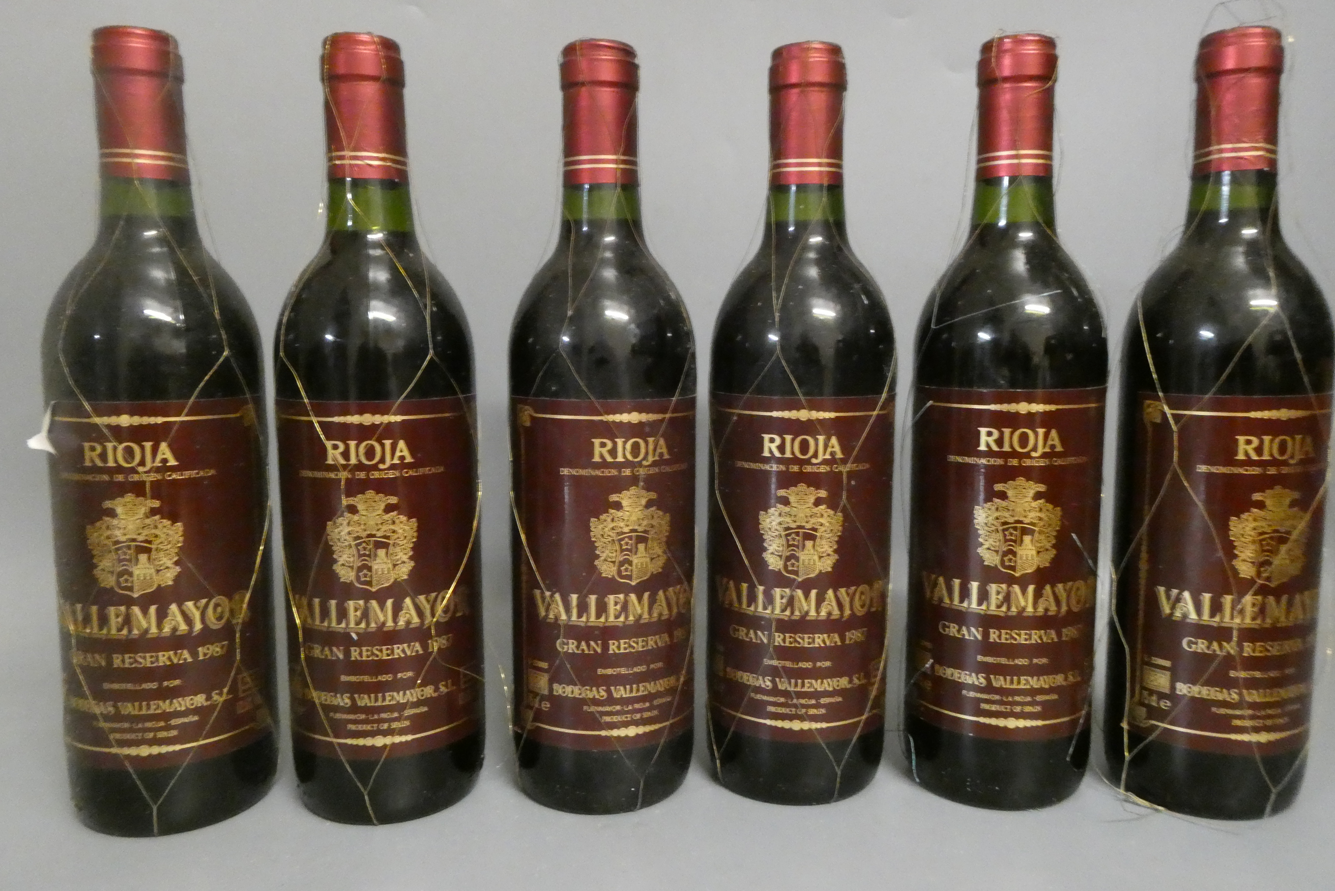 Six bottles Vallemayor, 1987, rioja (Est. plus 24% premium inc. VAT) Image