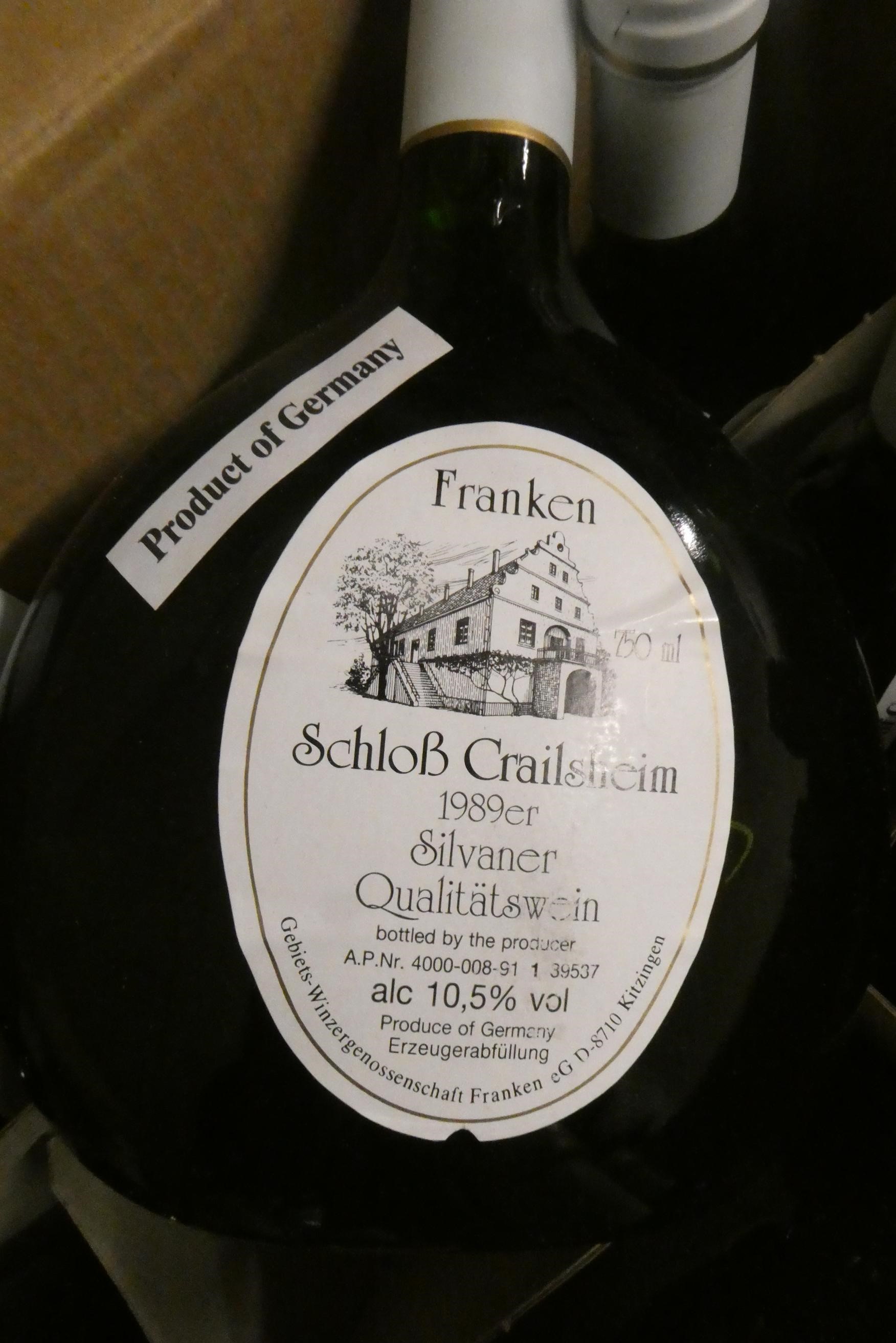 Twelve bottles Schloss Crailsheim, 1989, silvaner qualitatswein (Est. plus 24% premium inc. VAT) Image