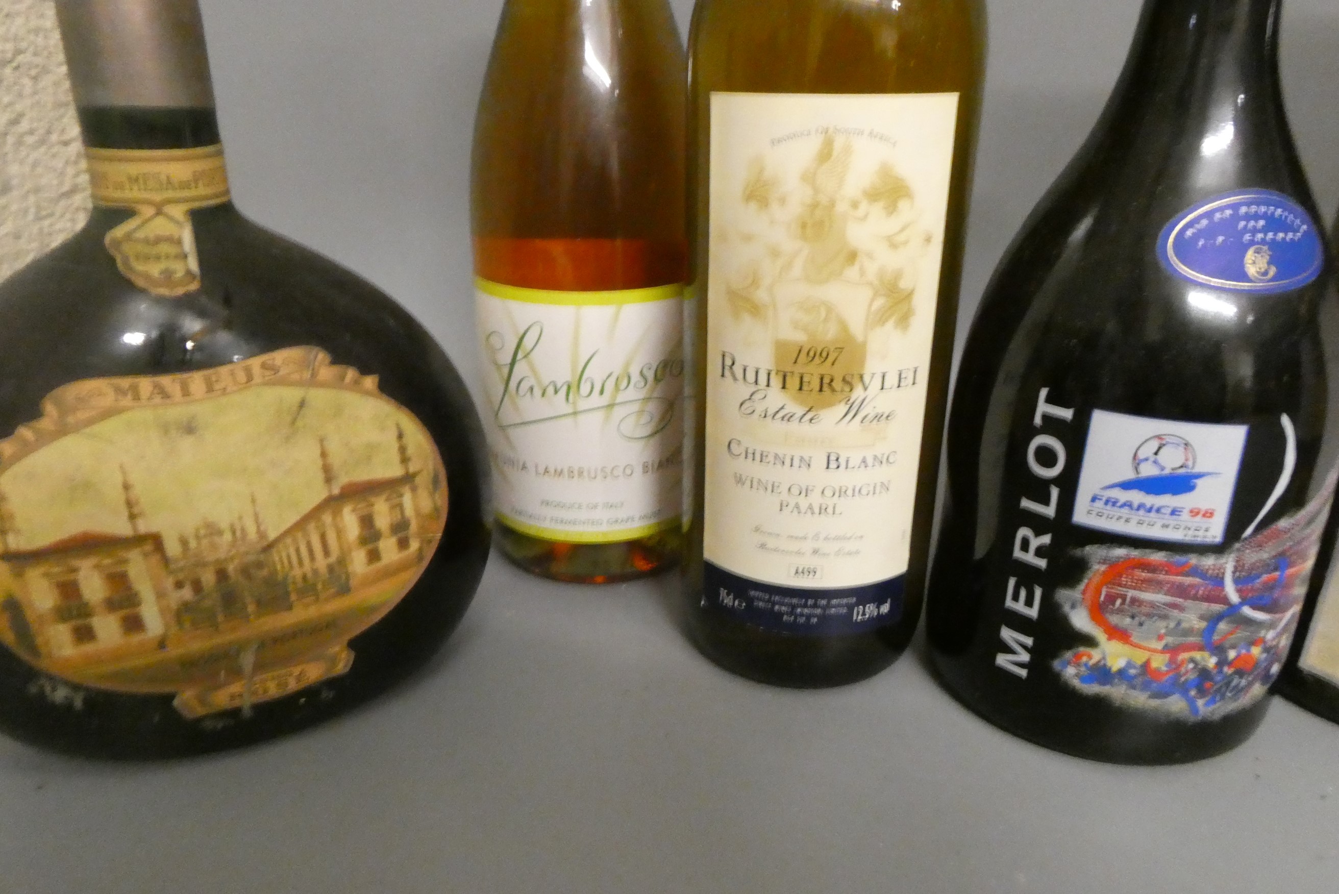 Thirteen bottles of mixed European wine Image