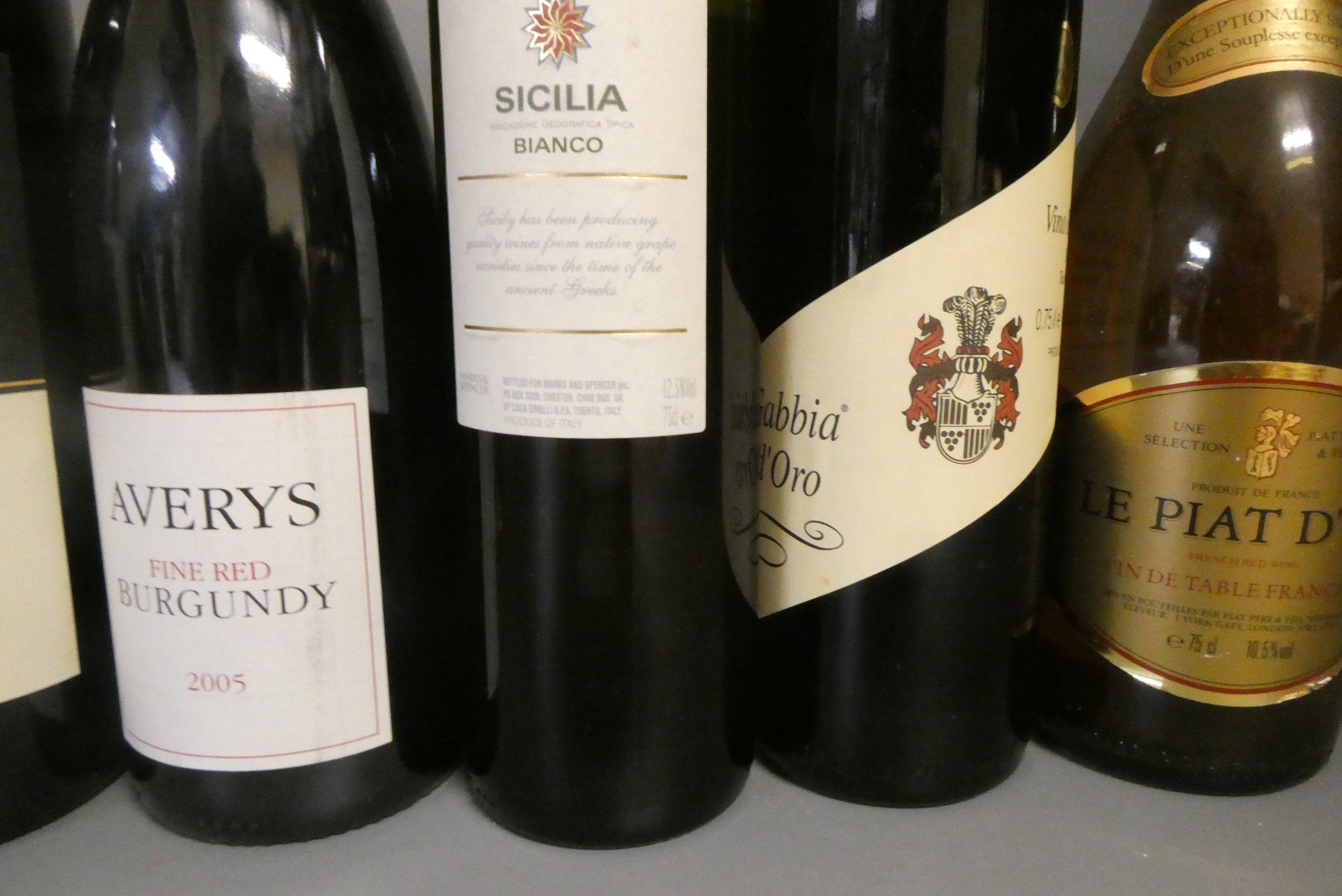 Thirteen bottles of mixed European wine Image