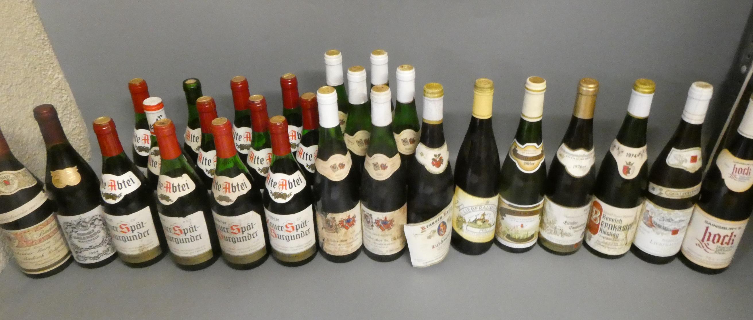 Twenty seven bottles German wine Image
