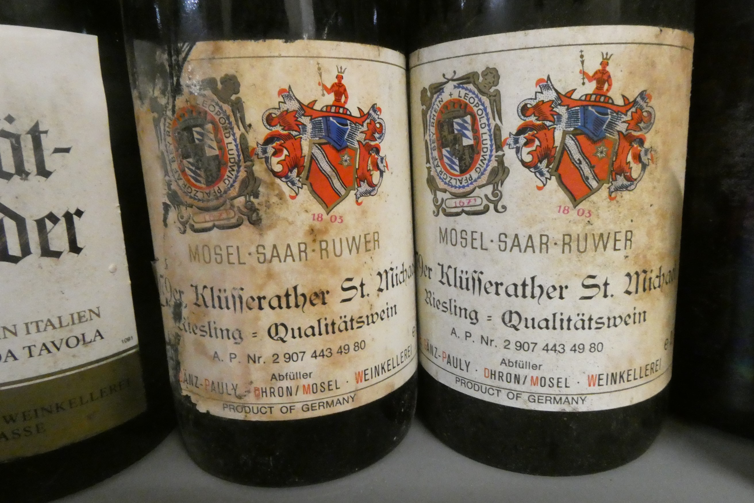 Twenty seven bottles German wine Image
