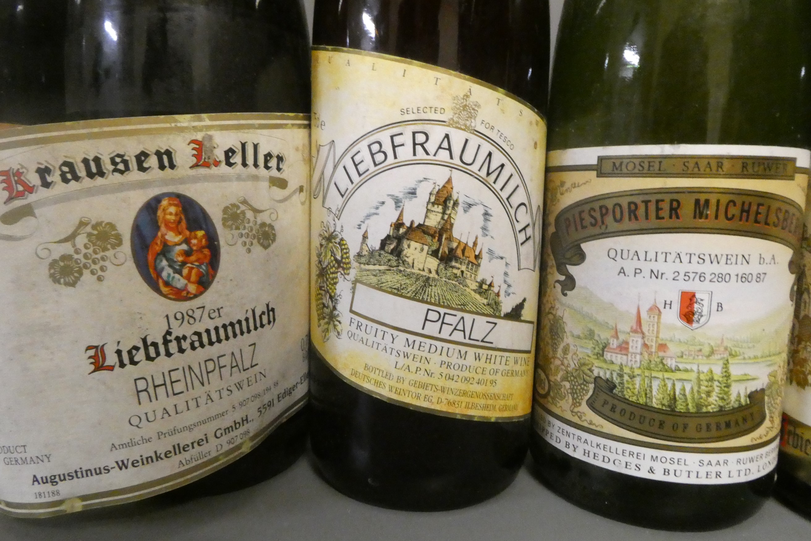 Twenty seven bottles German wine Image