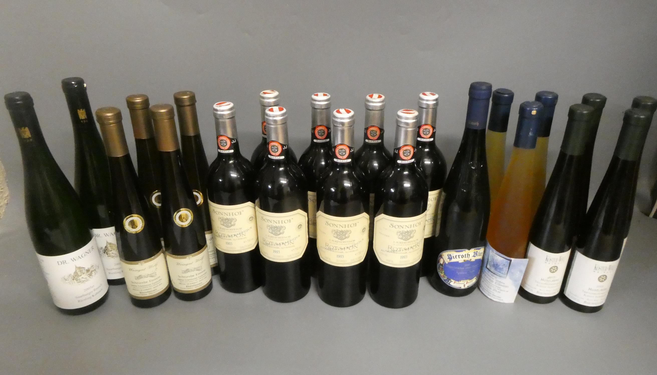 Twenty four bottles German wine Image