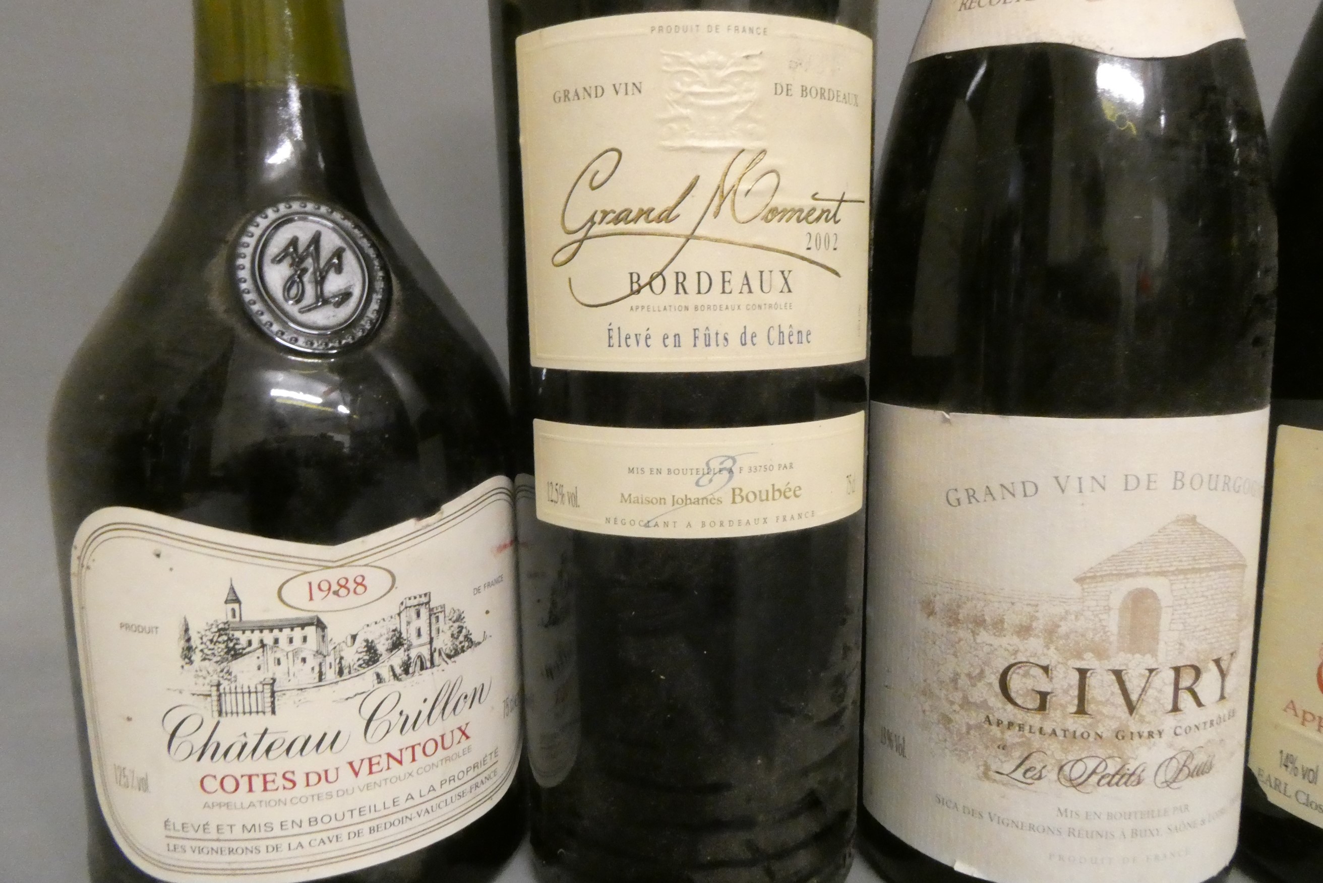 Eight bottles of French wine Image
