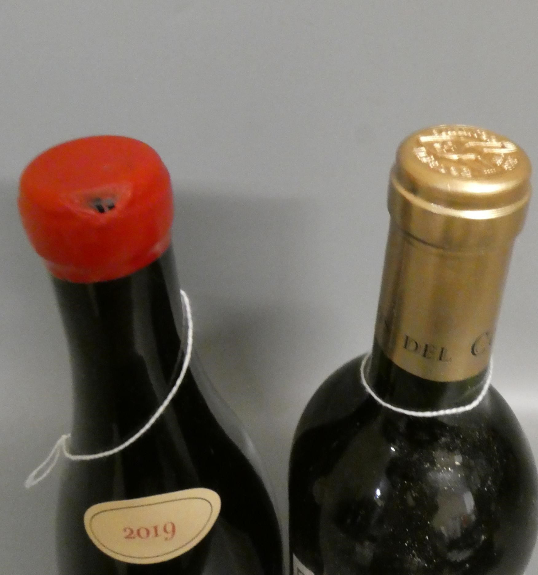 Two bottles of Spanish wine, comprising one 2004 Contino rioja, vinedos del contino, and a 2019 Image