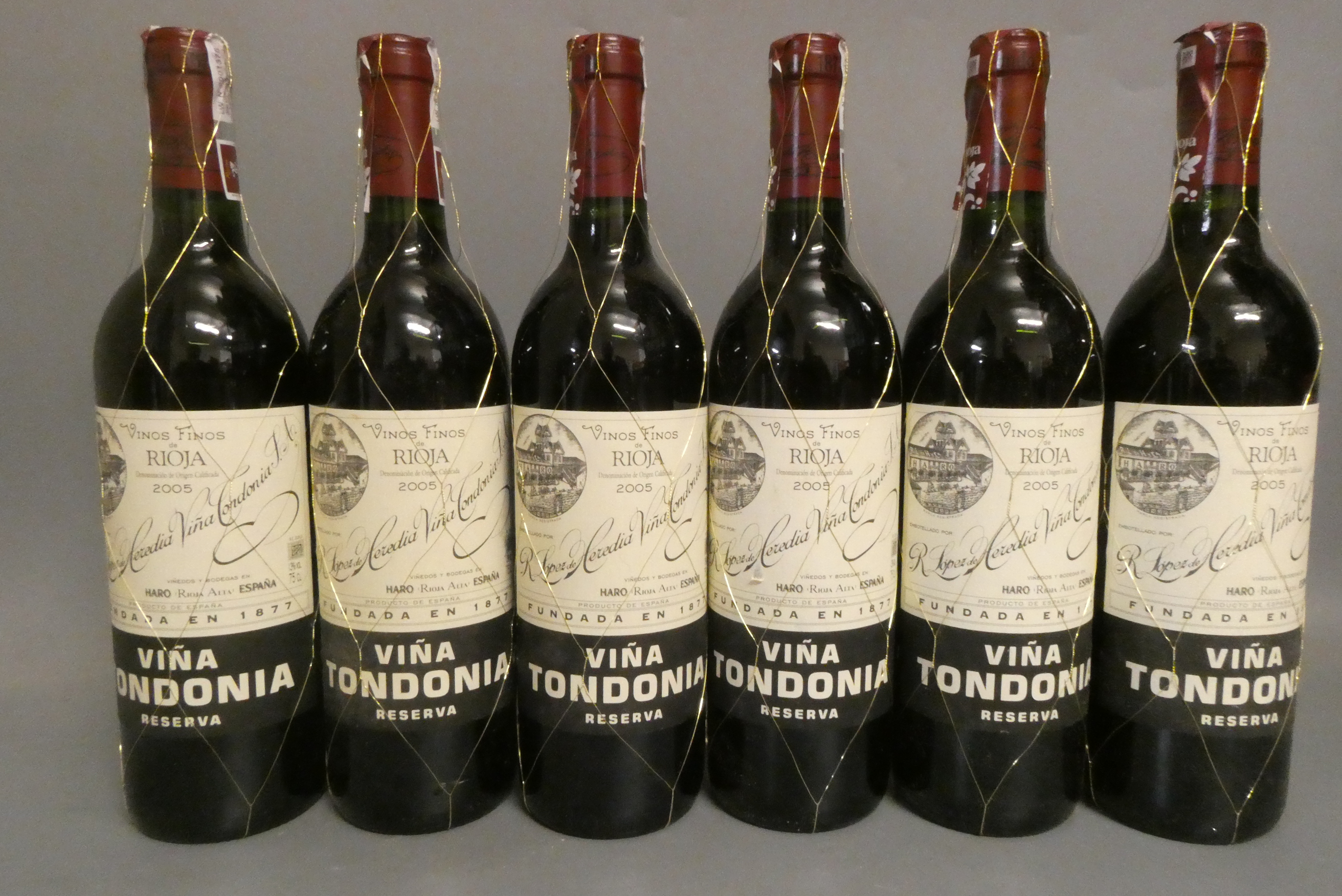 Six bottles Vina Tondonia reserva, 2005, R. Lopez de Heredia, rioja (Est. plus 24% premium inc. VAT) Image