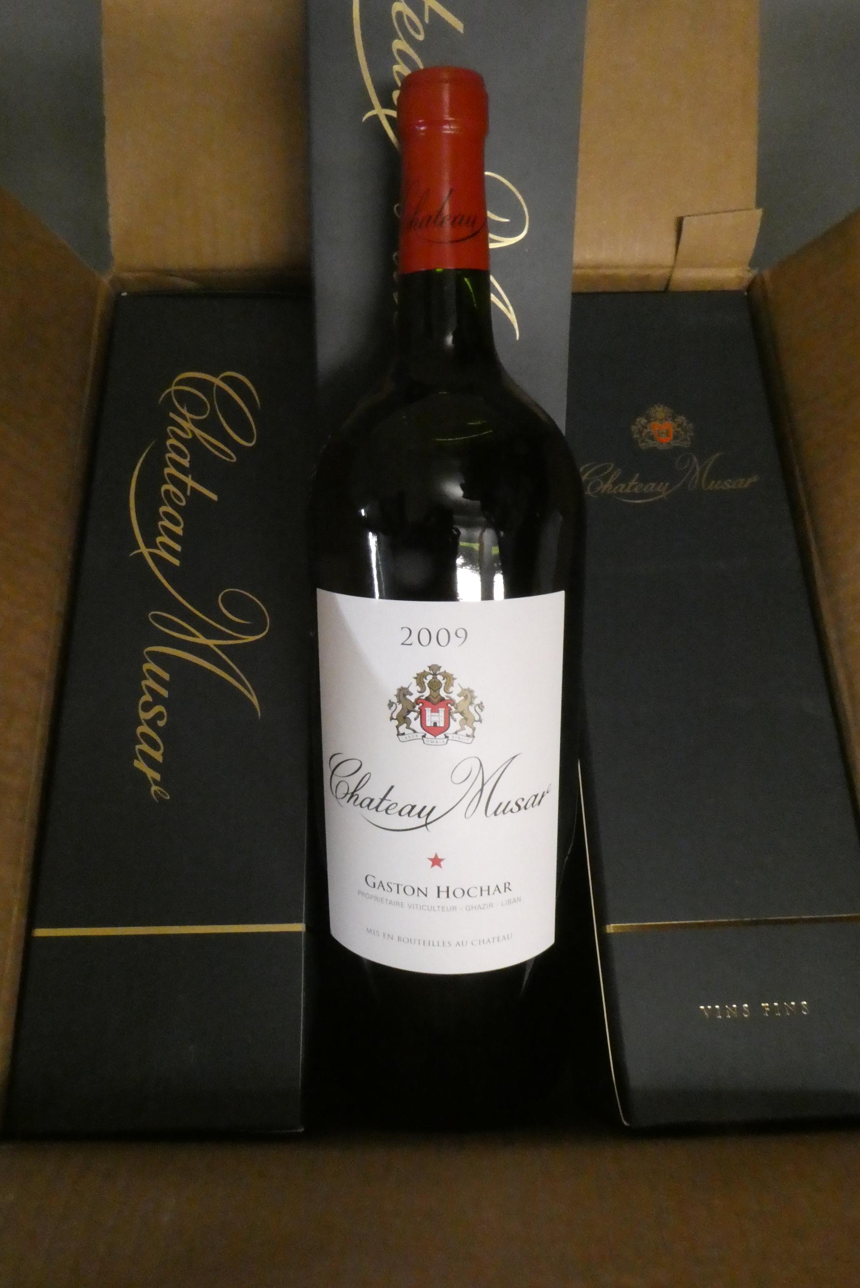 Three magnums Chateau Musar, 2009, Gaston Hochar, OC (Est. plus 24% premium inc. VAT) Image