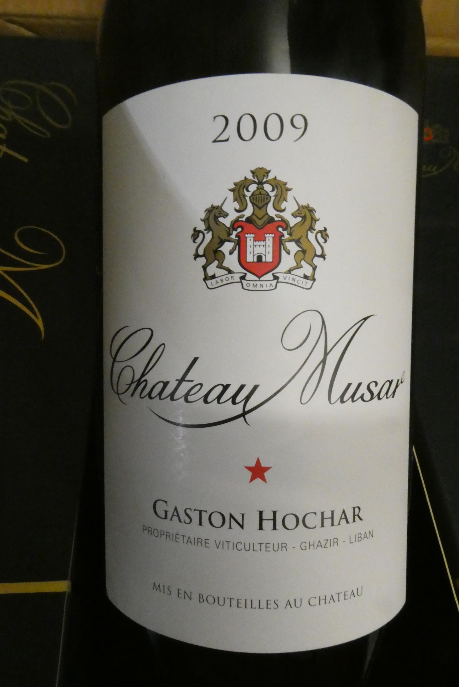 Three magnums Chateau Musar, 2009, Gaston Hochar, OC (Est. plus 24% premium inc. VAT) Image