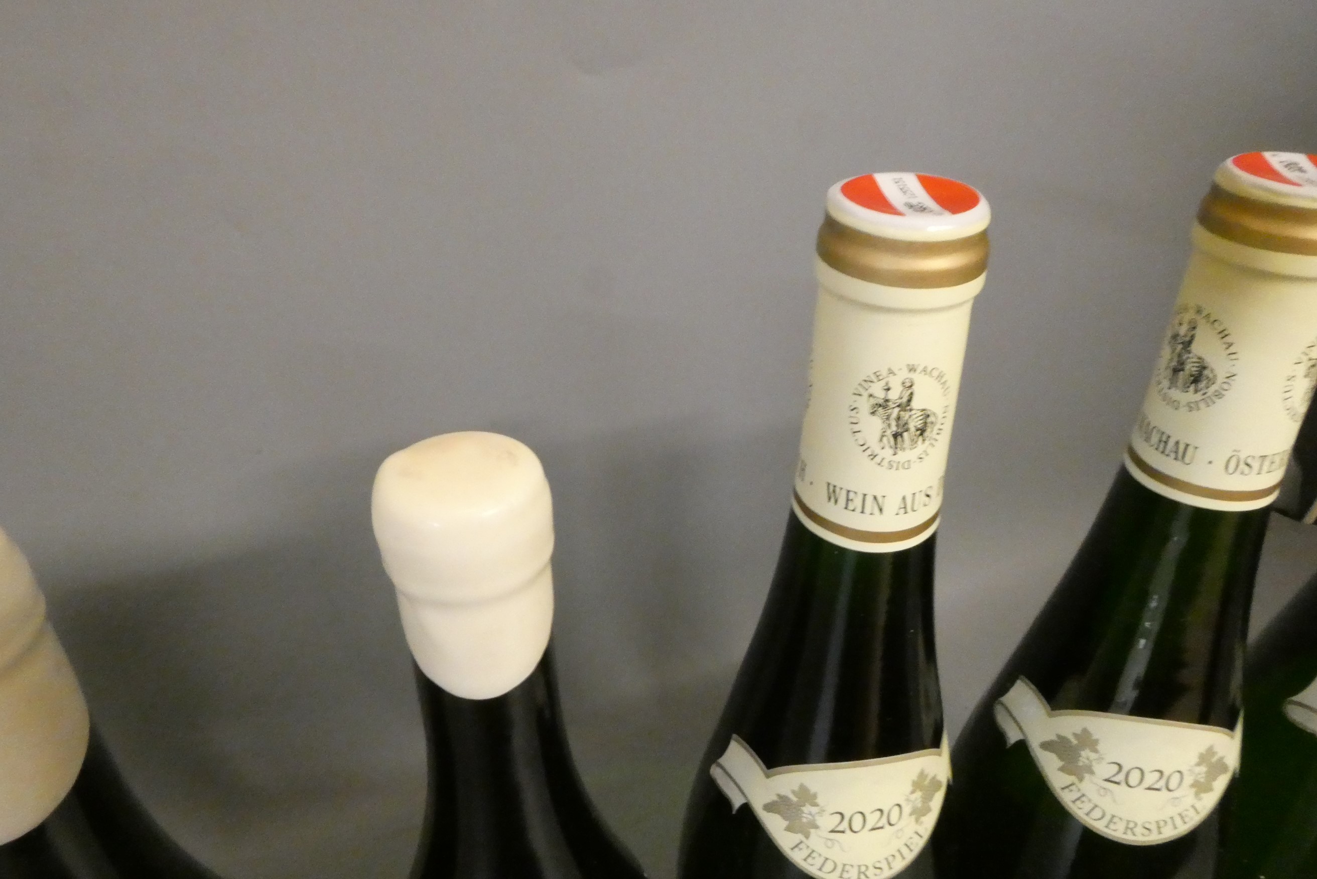 Seven bottles of European wine, comprising four Arizcuren, 2015, Sologarnacha rioja, and three Image