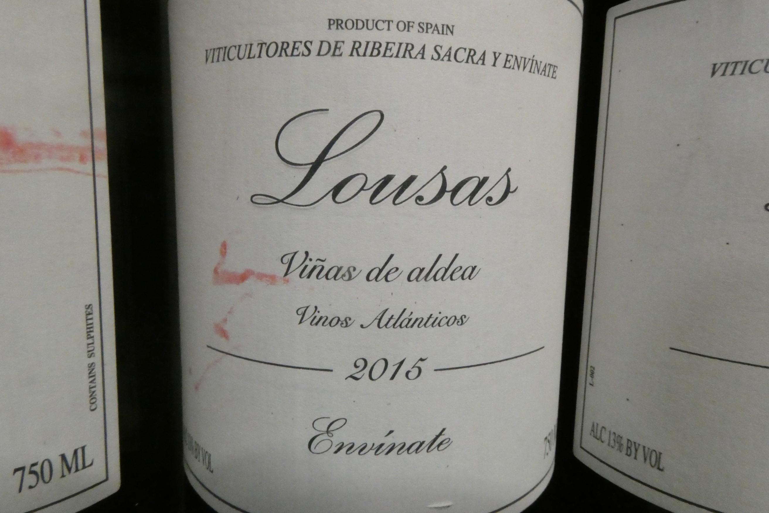 Three bottles Lousas, 2015, Vinas de Aldea (Est. plus 24% premium inc. VAT) Image