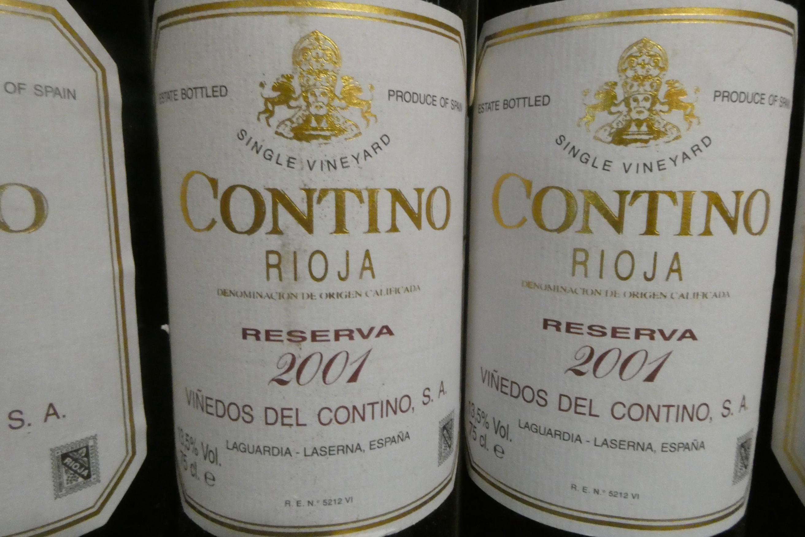Four bottles Contino, 2001, Vinedos del Contino, rioja (Est. plus 24% premium inc. VAT) Image
