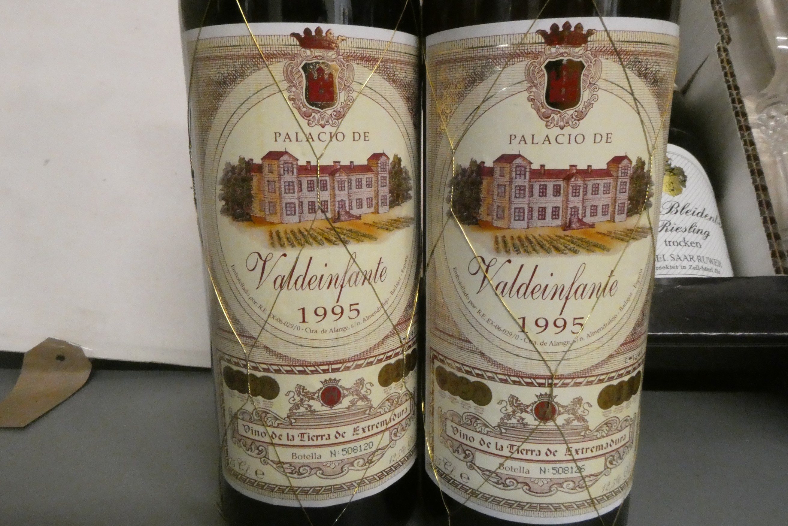 Eight bottles of European wine Image