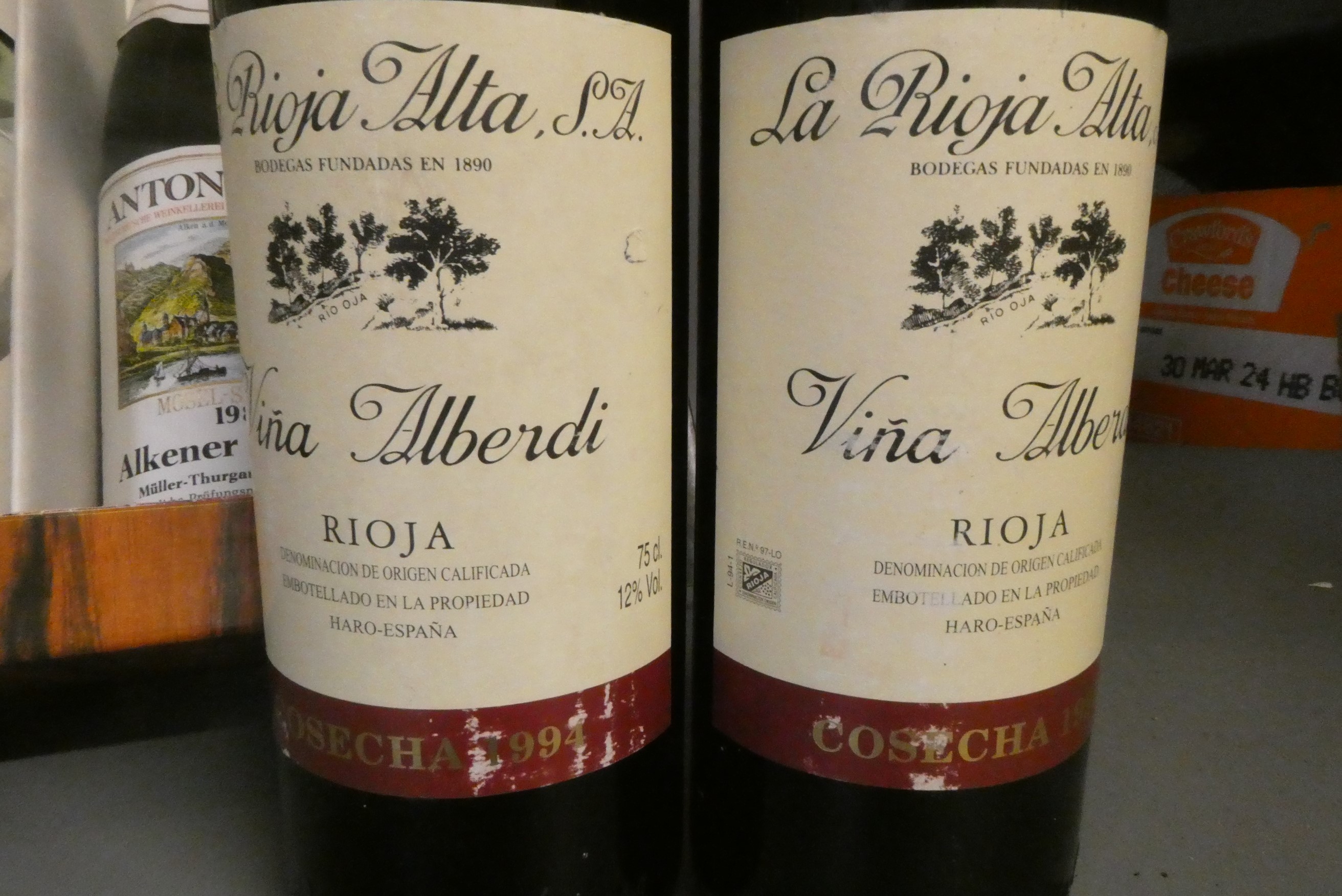 Eight bottles of European wine Image