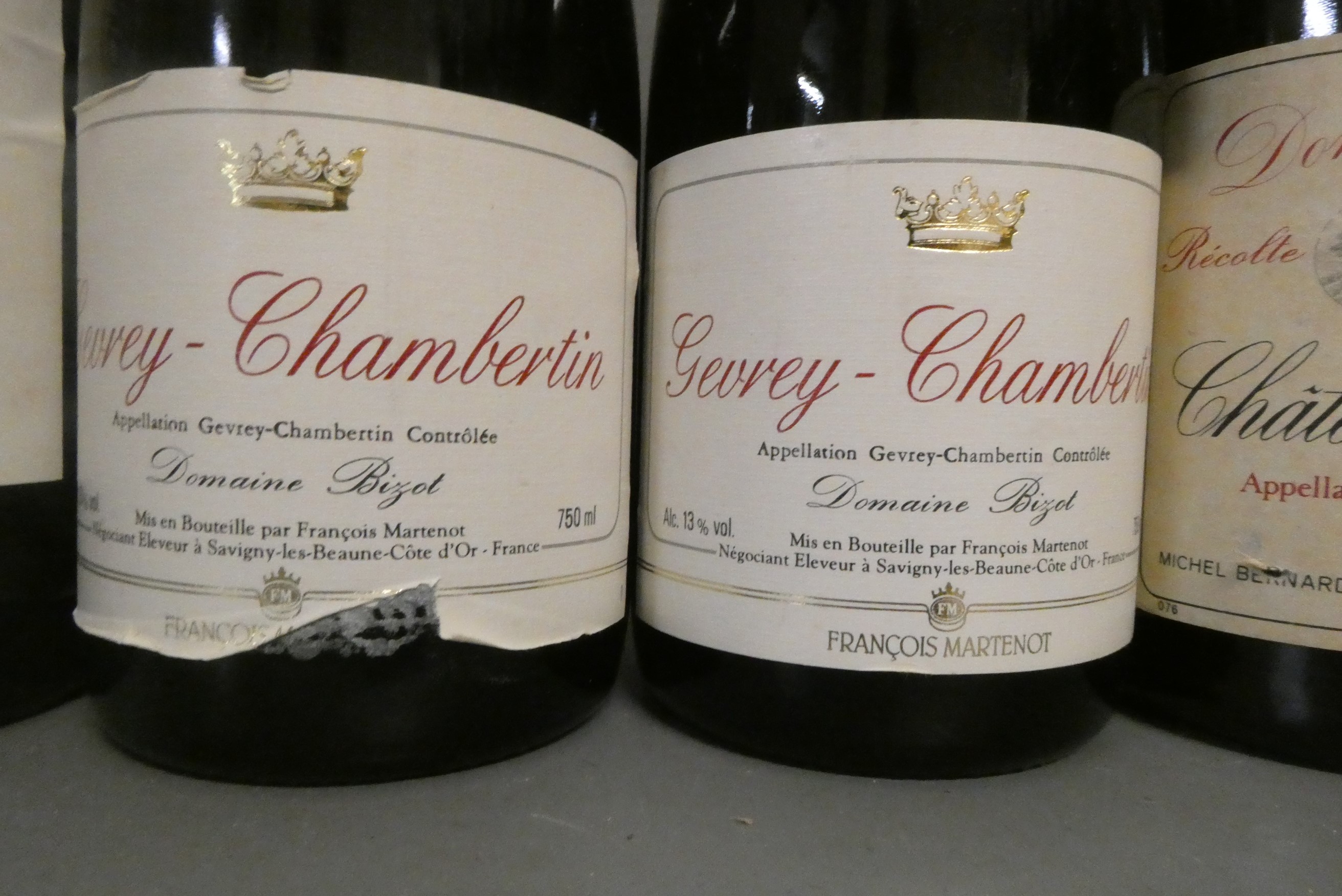 Five bottles of French red wine Image