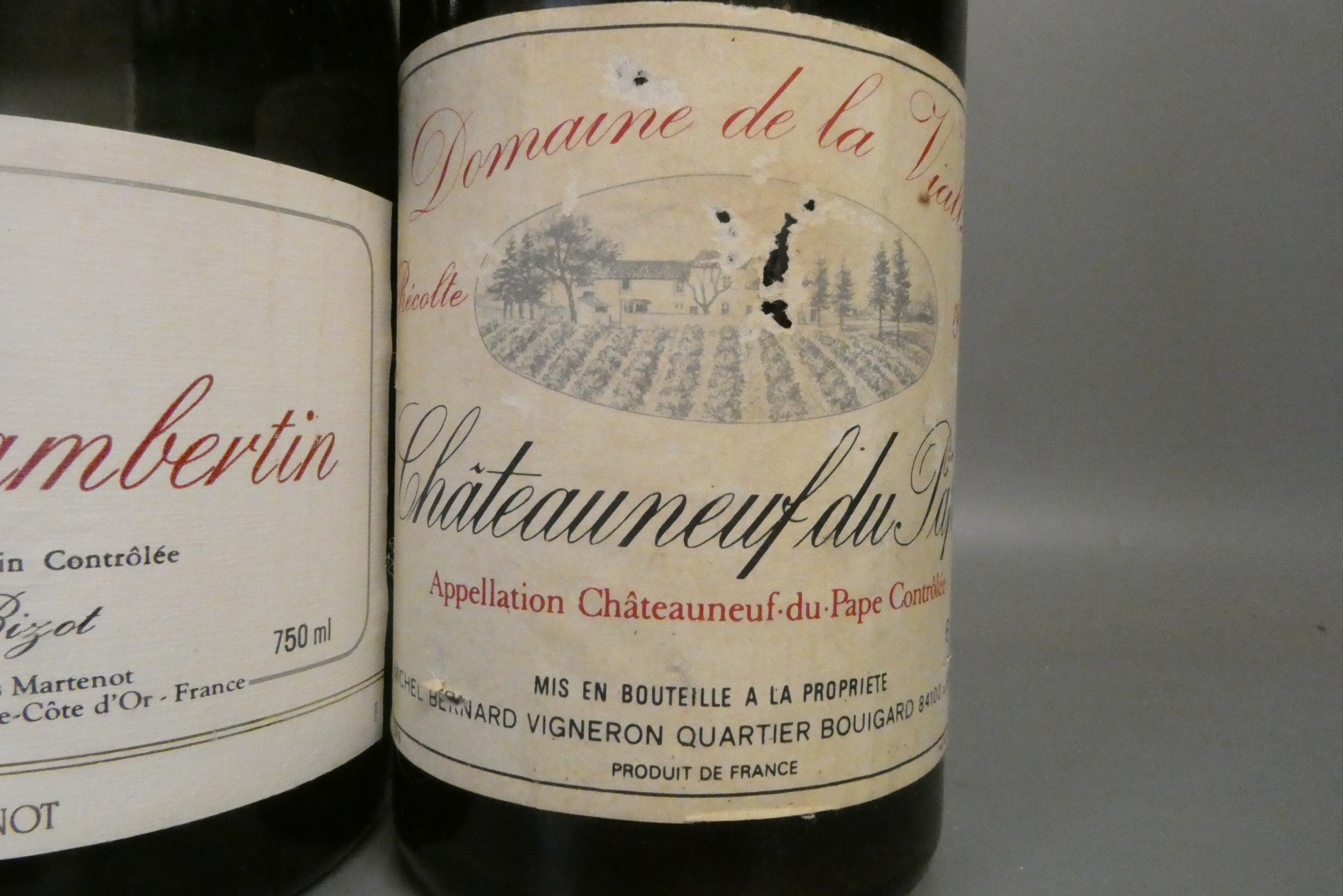 Five bottles of French red wine Image