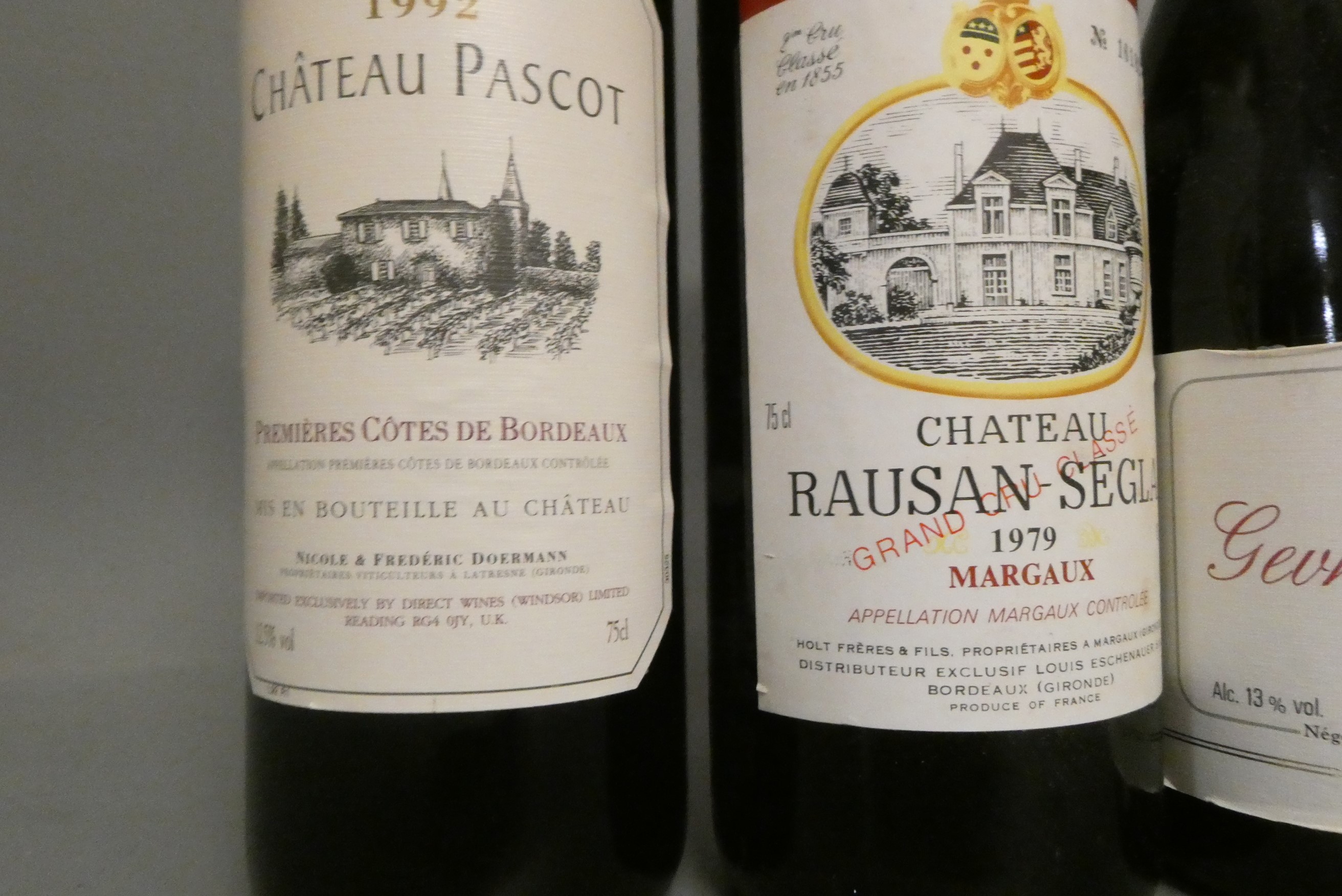 Five bottles of French red wine Image