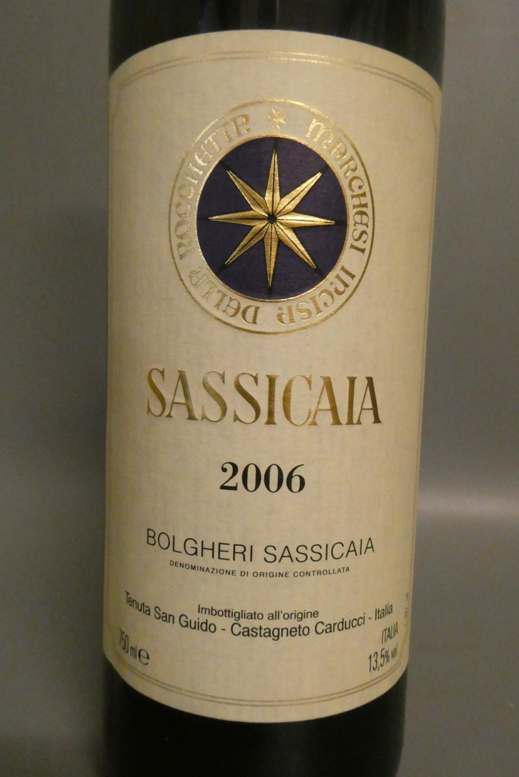 One bottle Sassicaia, 2006, Bolgheri Sassicaia (Est. plus 24% premium inc. VAT) Image