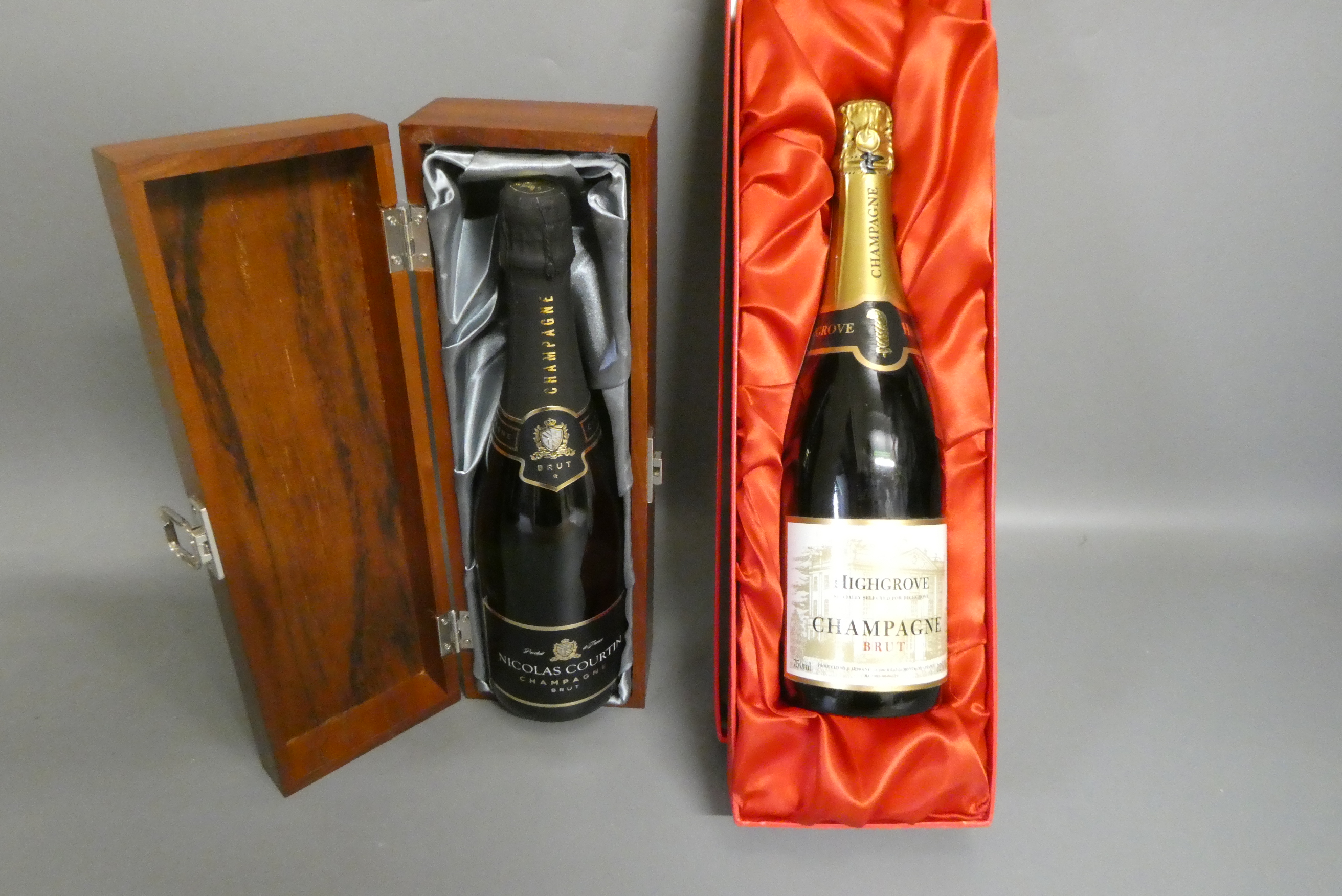 Two boxed bottles of champagne brut, comprising a Highgrove champagne and a Nicolas Courtin Image
