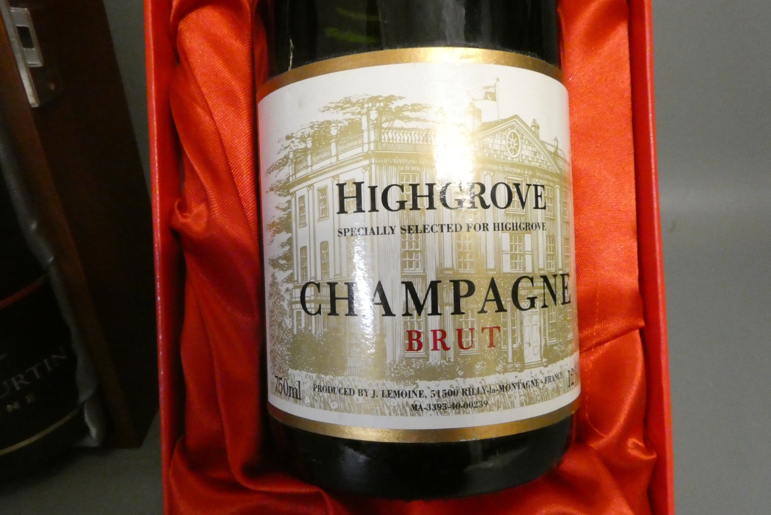Two boxed bottles of champagne brut, comprising a Highgrove champagne and a Nicolas Courtin Image