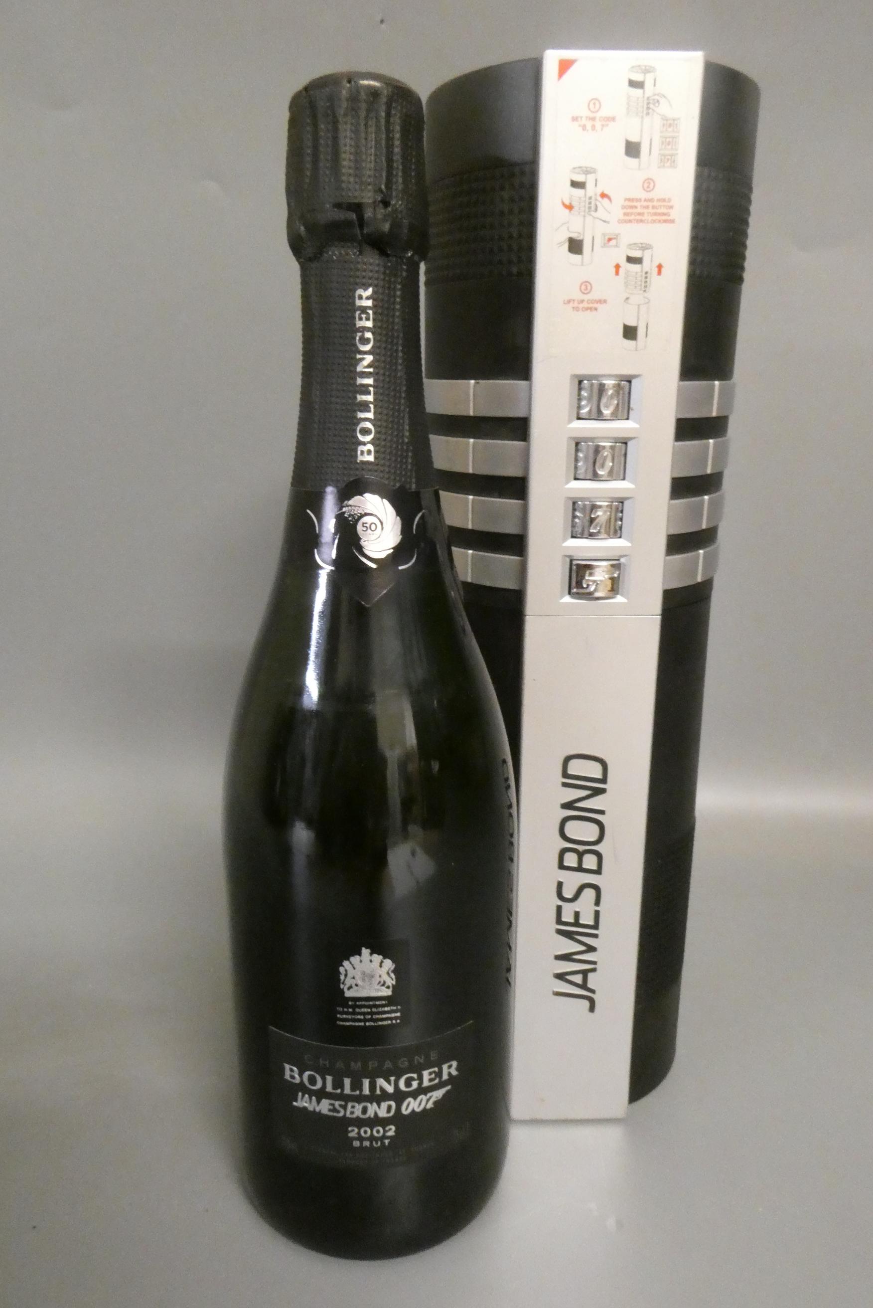 One bottle Bollinger James Bond 007 2002 champagne brut, in lockable case (Est. plus 24% premium Image