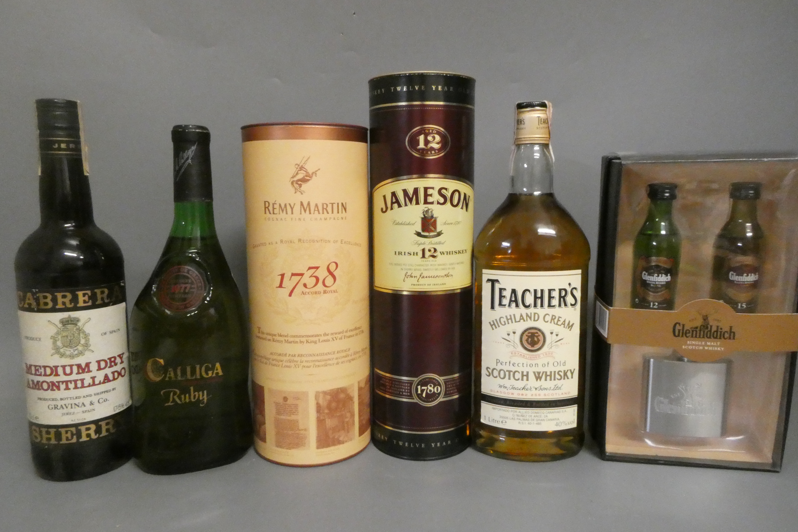 Five bottles of mixed spirits & Liqueur Image