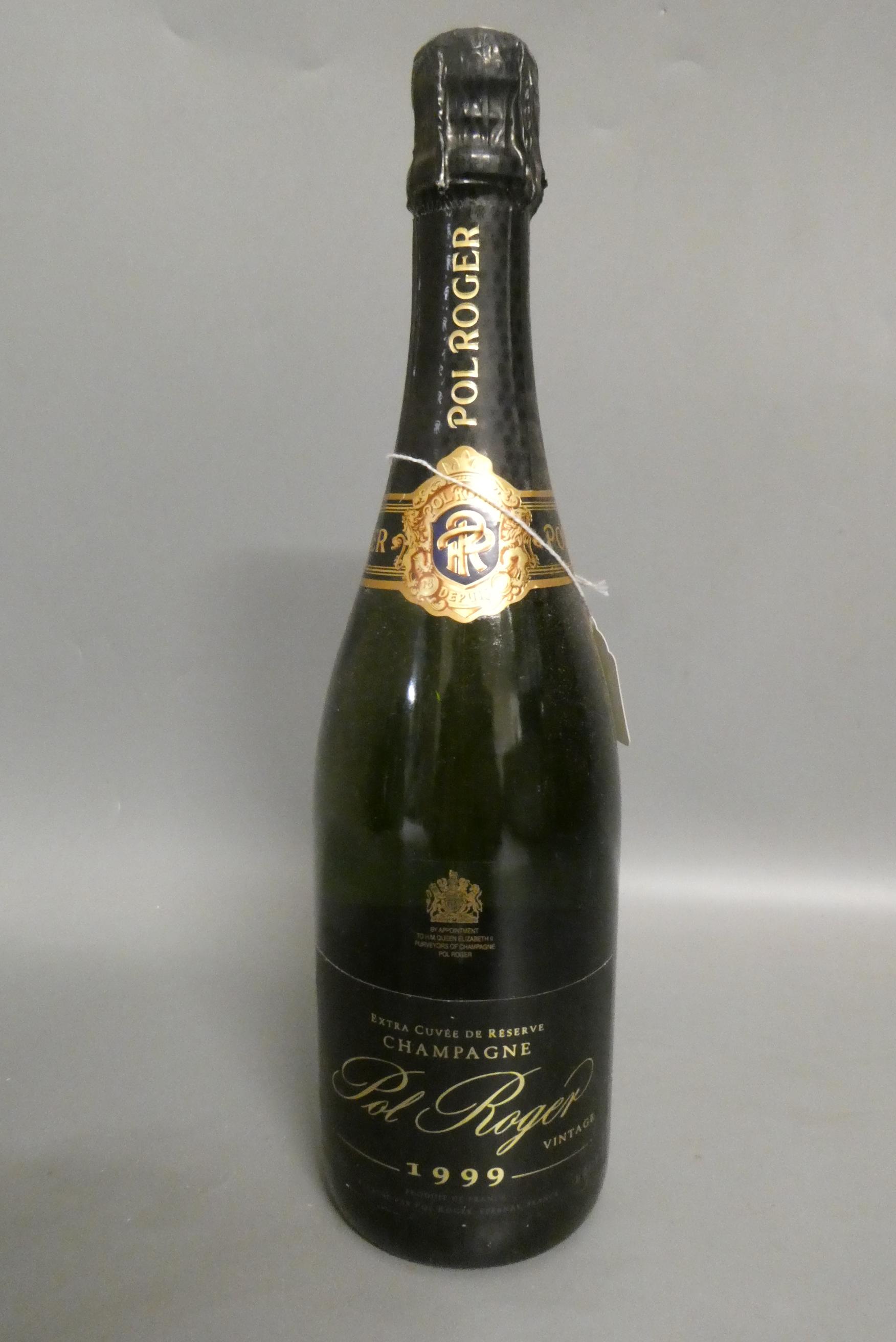 One bottle Pol Roger 1999 vintage champagne (Est. plus 24% premium inc. VAT) Image