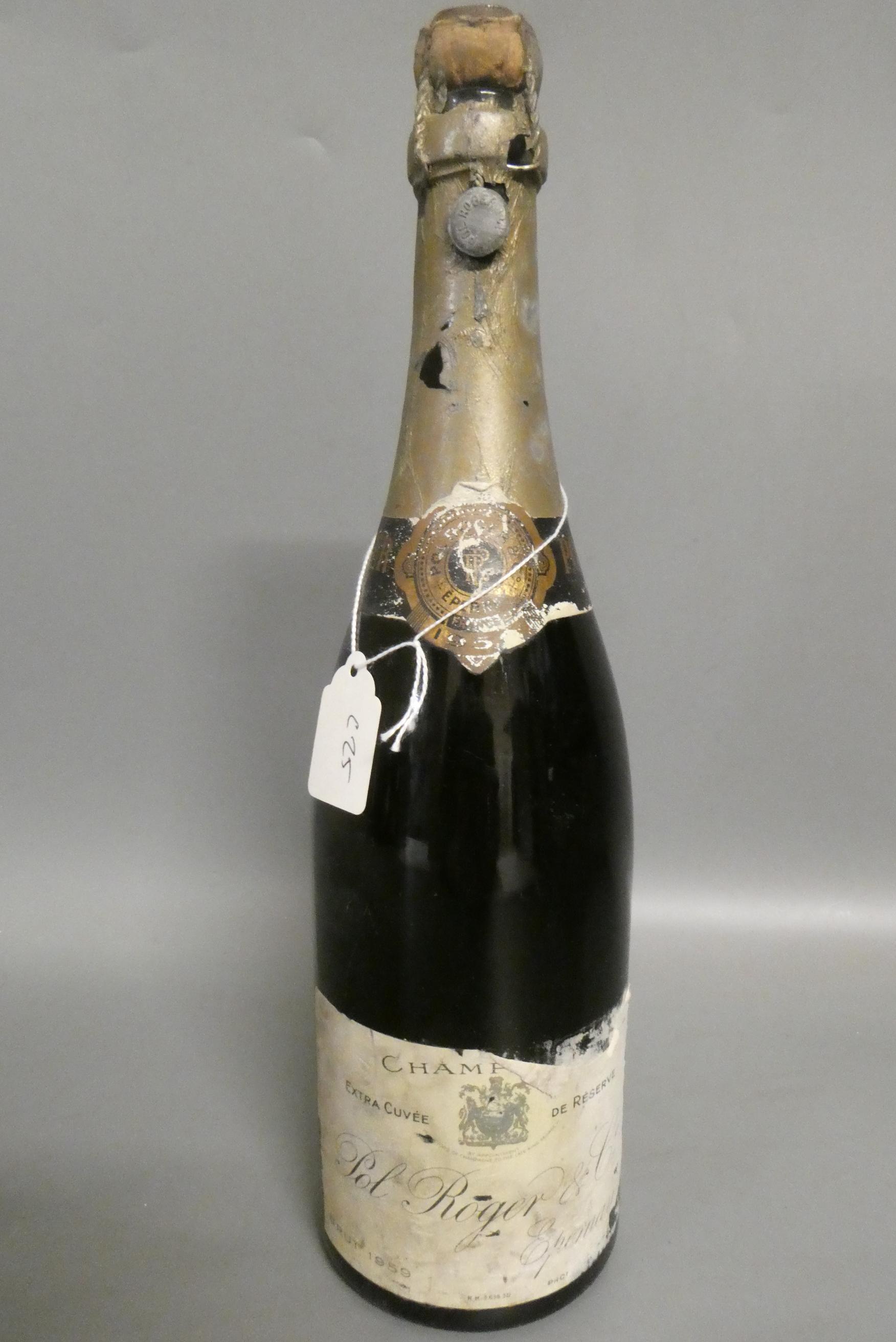 One bottle Pol Roger, 1959, Epernay, champagne brut (Est. plus 24% premium inc. VAT) Image