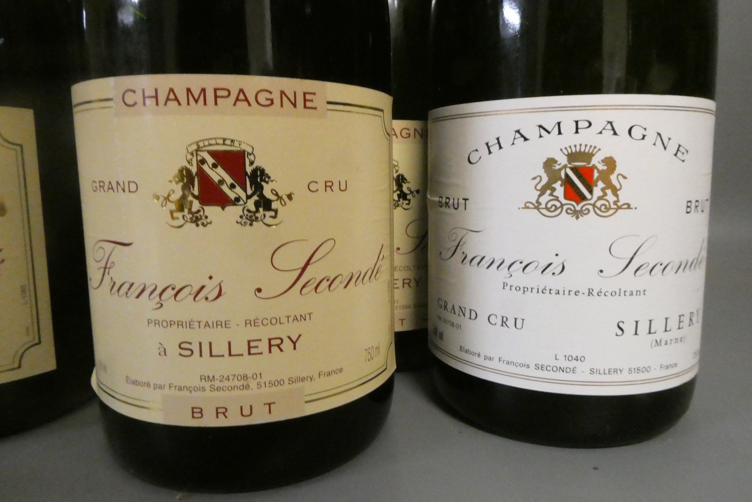 Ten bottles Francois Seconde champagne brut, grand cru (Est. plus 24% premium inc. VAT) Image
