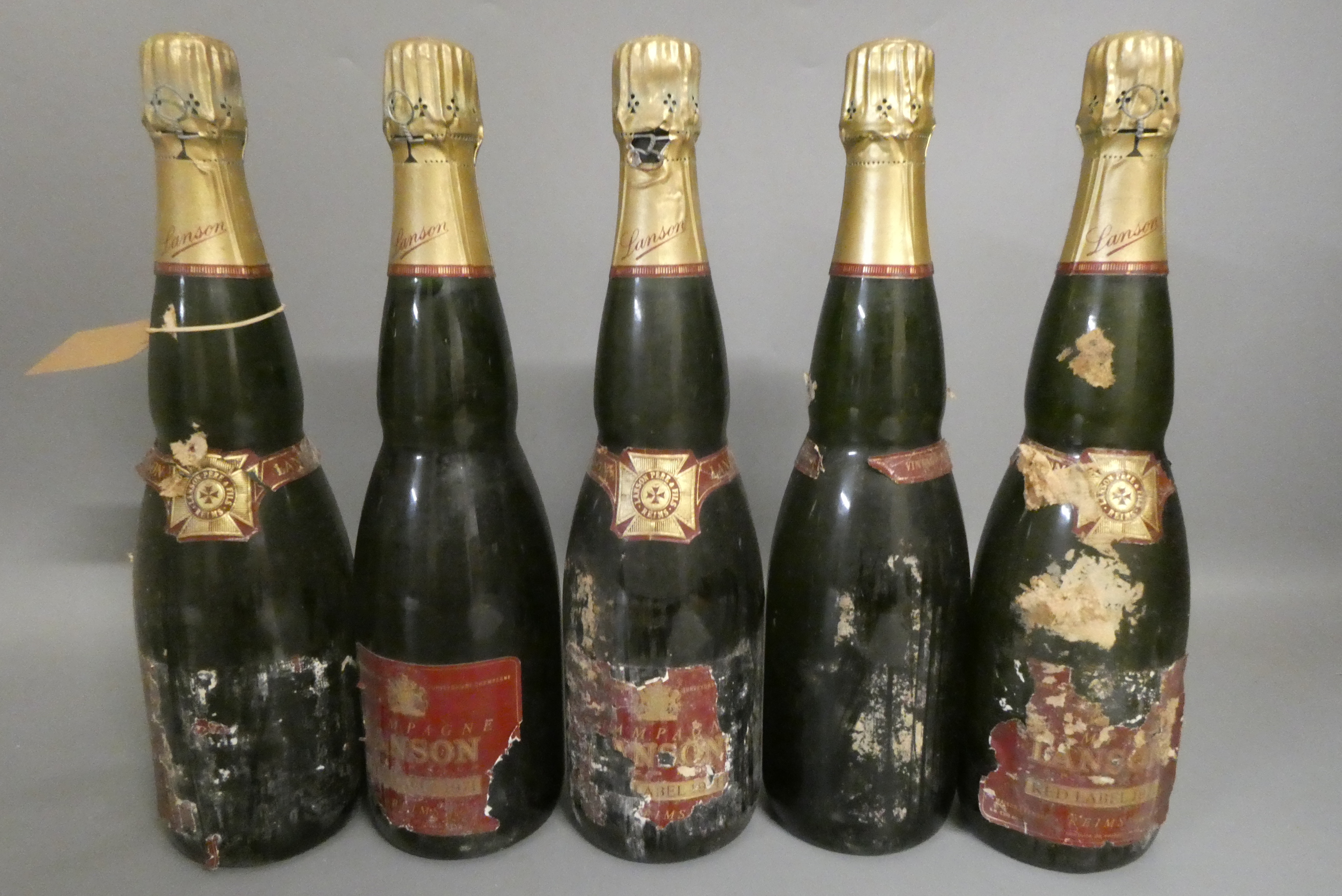 Five bottles Lanson 1971 Red Label champagne (Est. plus 24% premium inc. VAT) Image