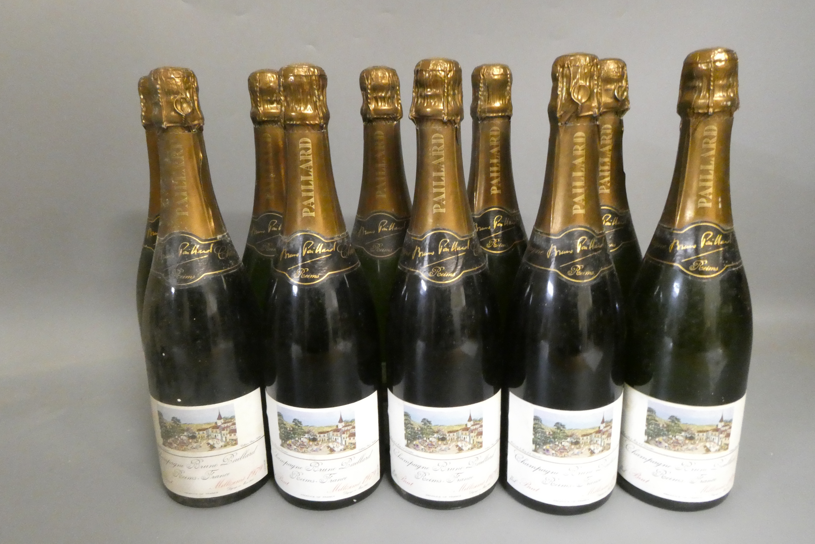 Ten bottles Bruno Paillard brut champagne, comprising eight 1979 and two 1976 Image
