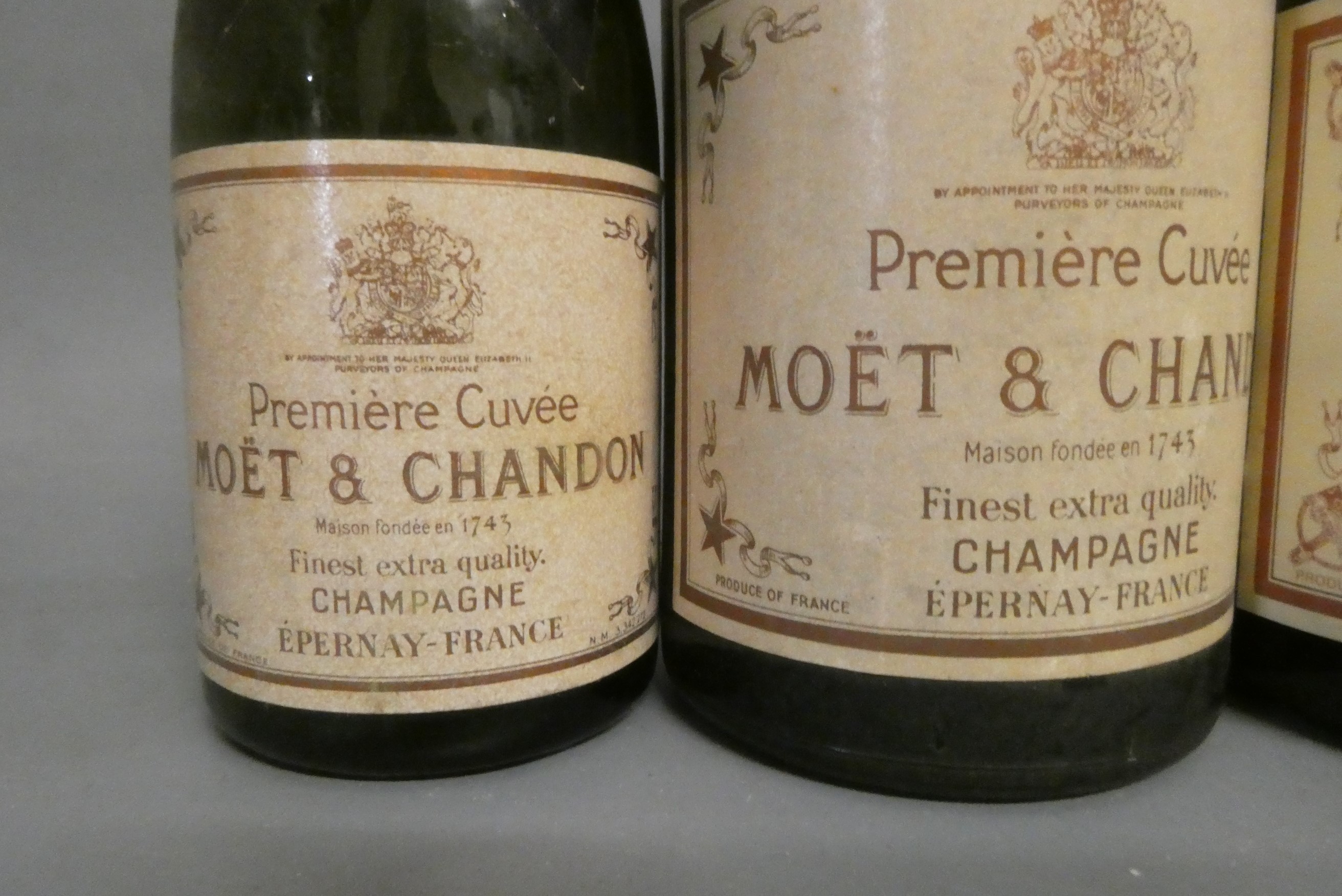 Four bottles Moet & Chandon champagne, comrpising one 75cl Premiere Cuvee, one 750ml Brut Imperial, Image