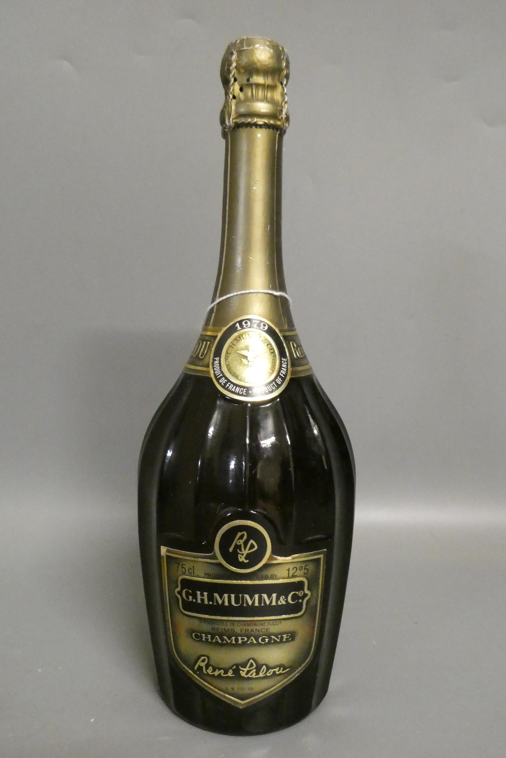One bottle G. H. Mumm 1979 champagne, Rene Lalou (Est. plus 24% premium inc. VAT) Image